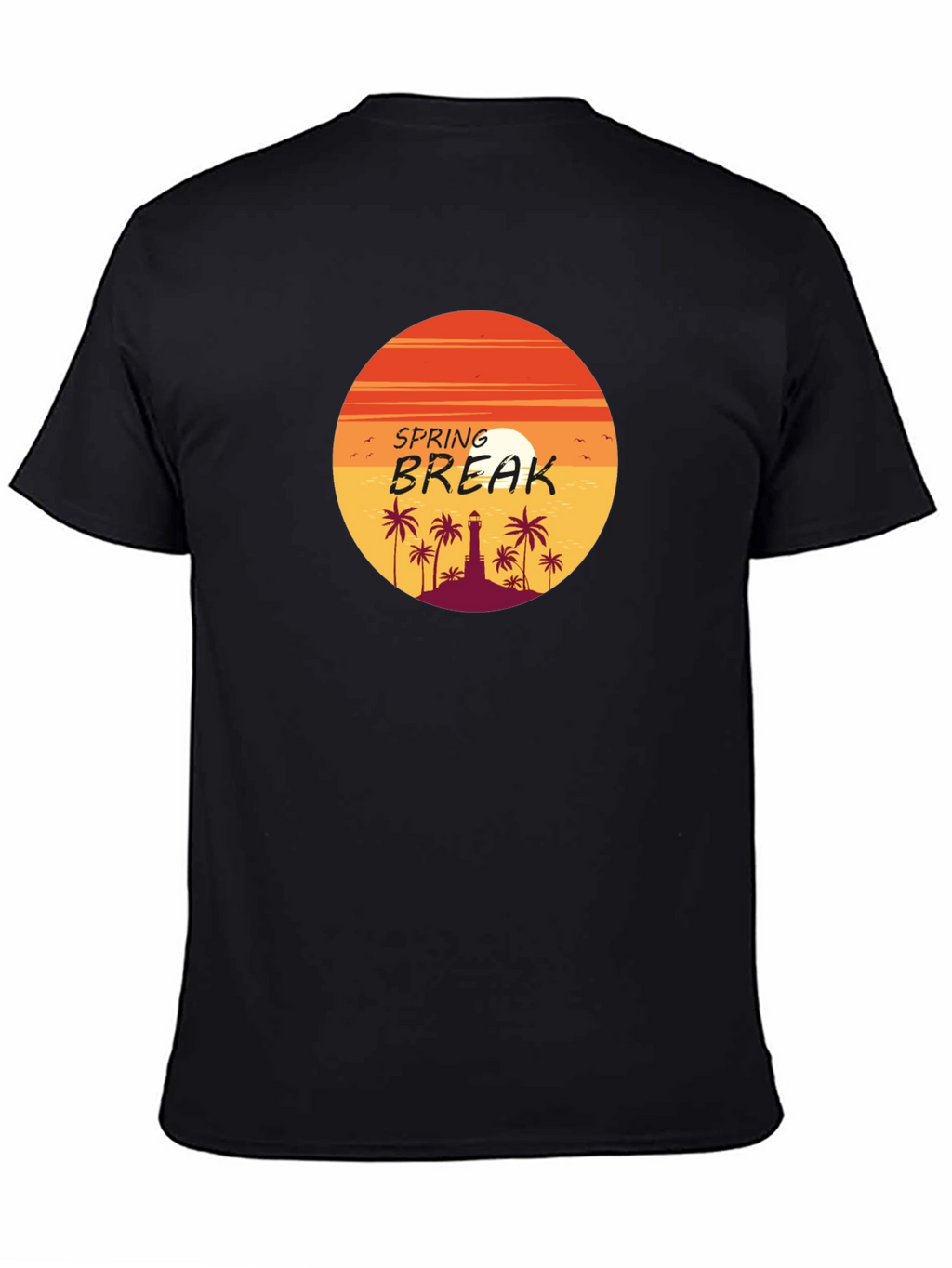 Spring Break Palm Tree Sunset Graphic Tee
