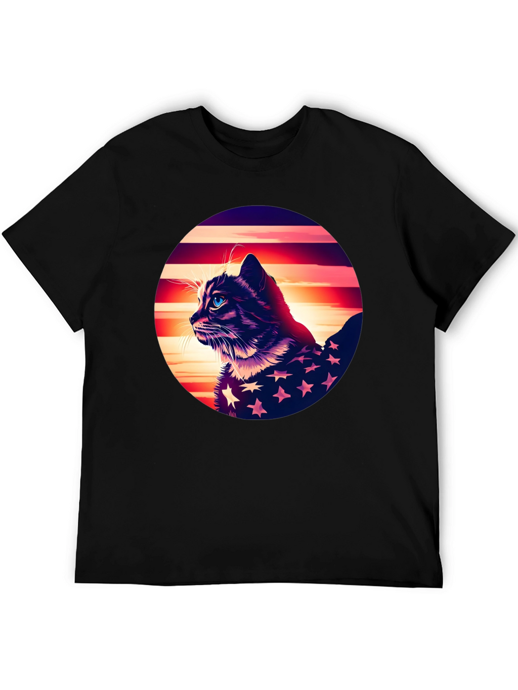 Patriotic Cat Graphic Tee