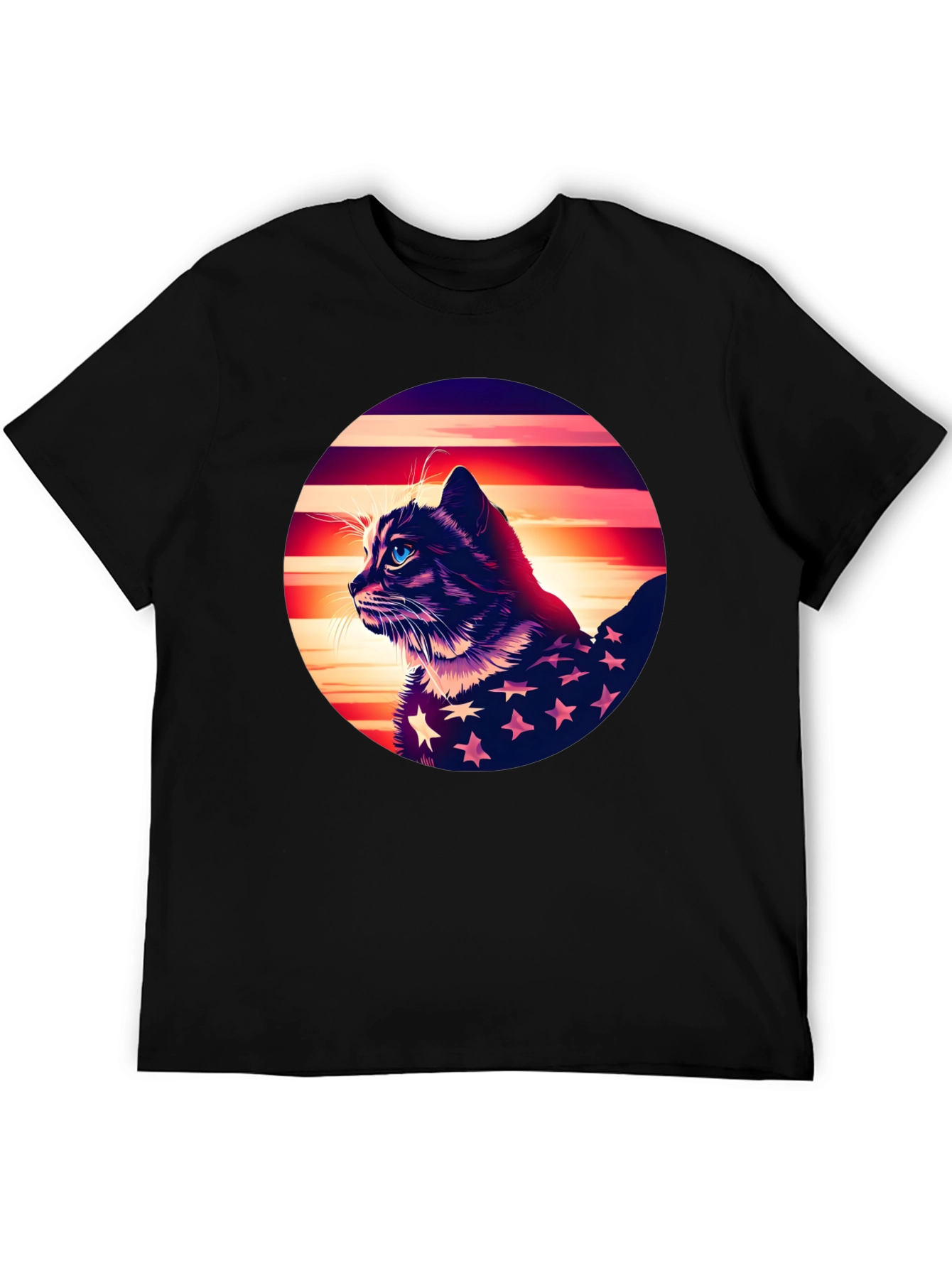 Patriotic Cat Graphic Tee