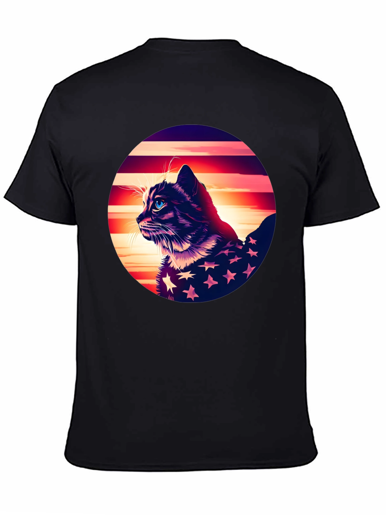 Patriotic Cat Graphic Tee