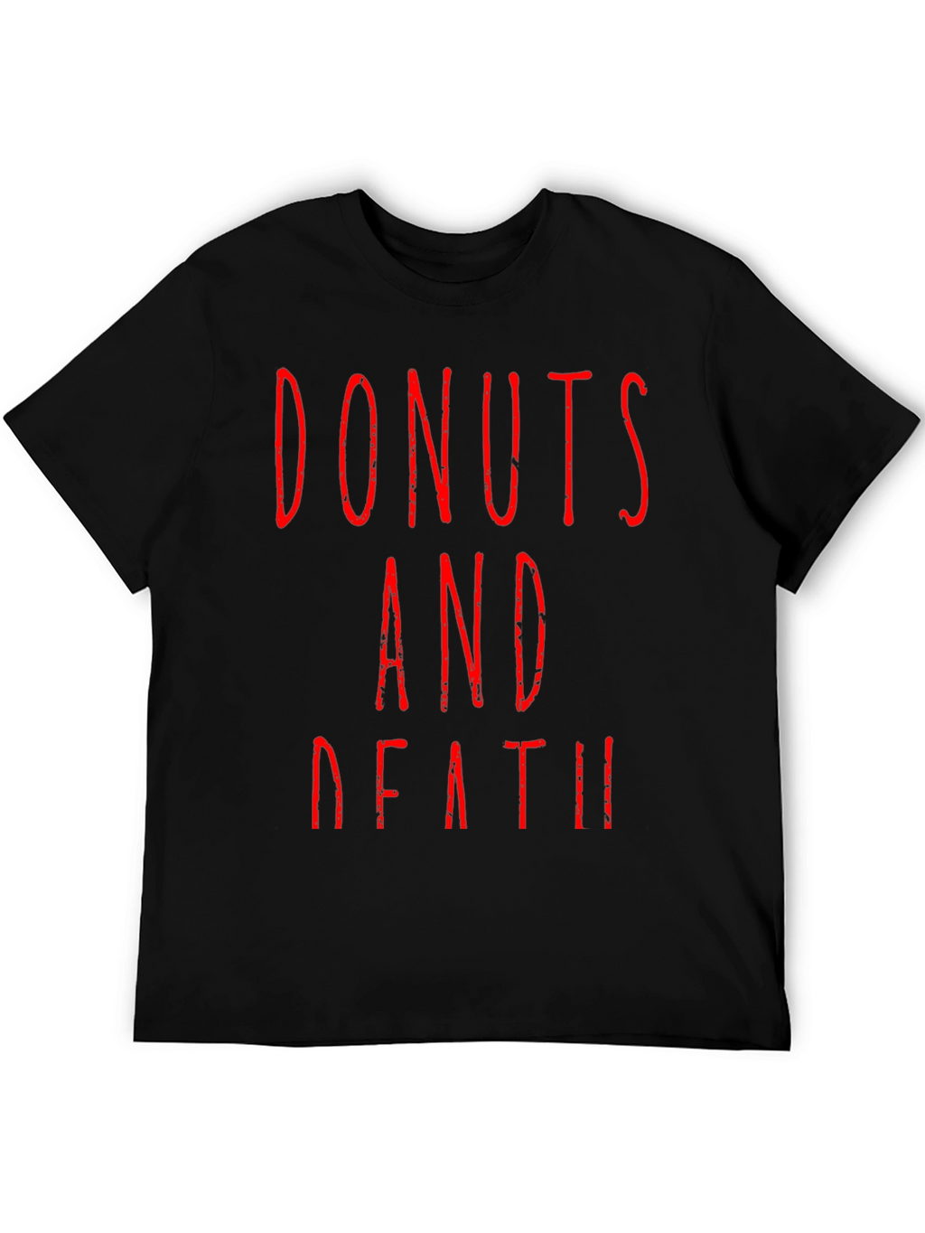 Donuts And Death Graphic Tee - Black T-Shirt