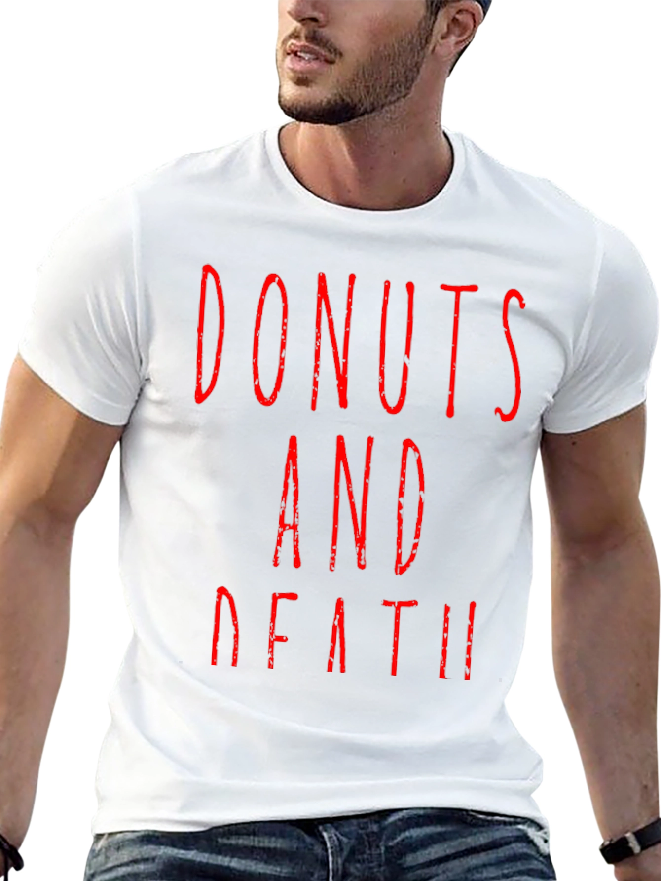 Donuts And Death Graphic Tee - Black T-Shirt