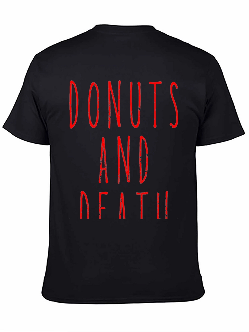Donuts And Death Graphic Tee - Black T-Shirt