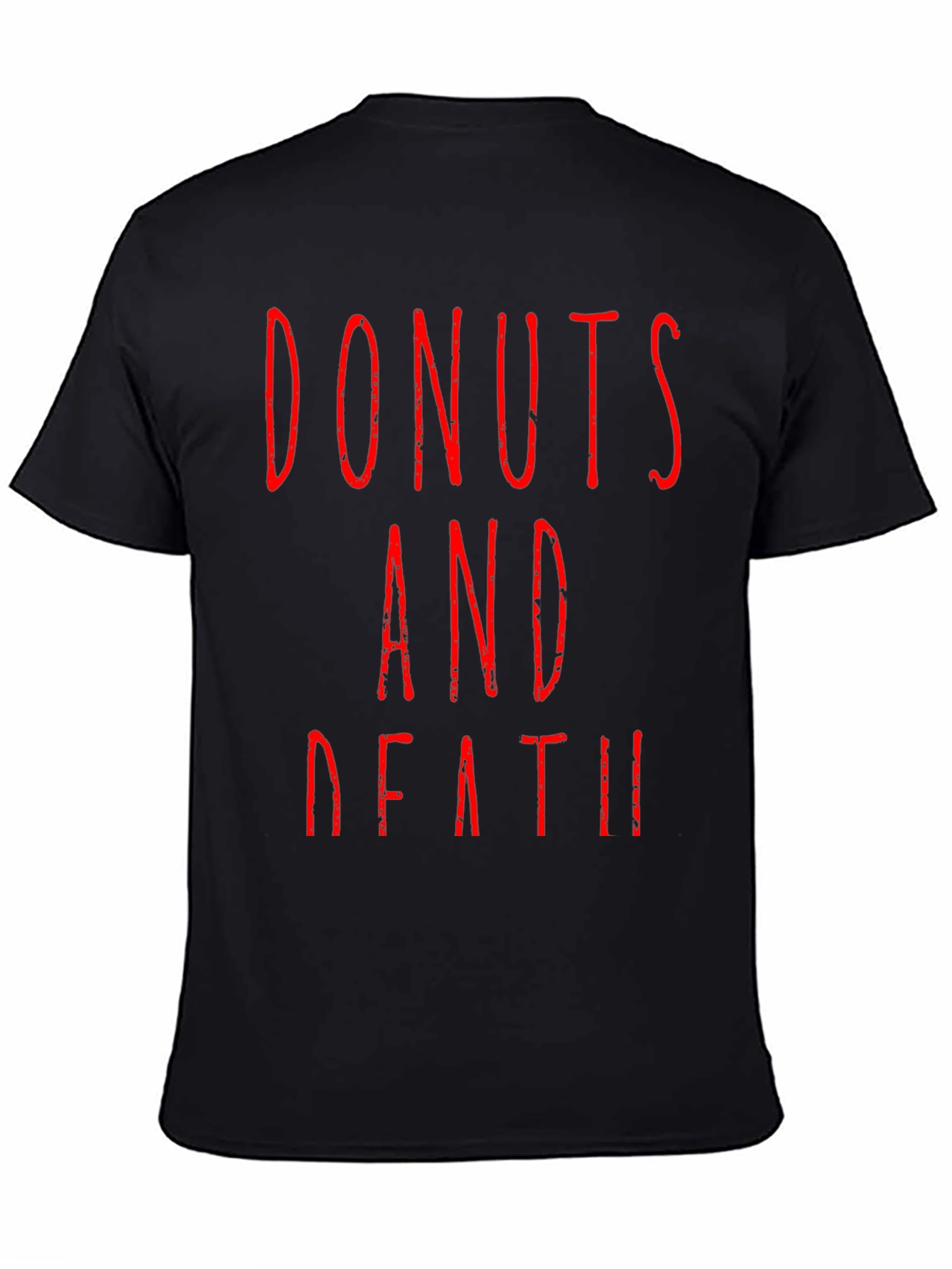 Donuts And Death Graphic Tee - Black T-Shirt