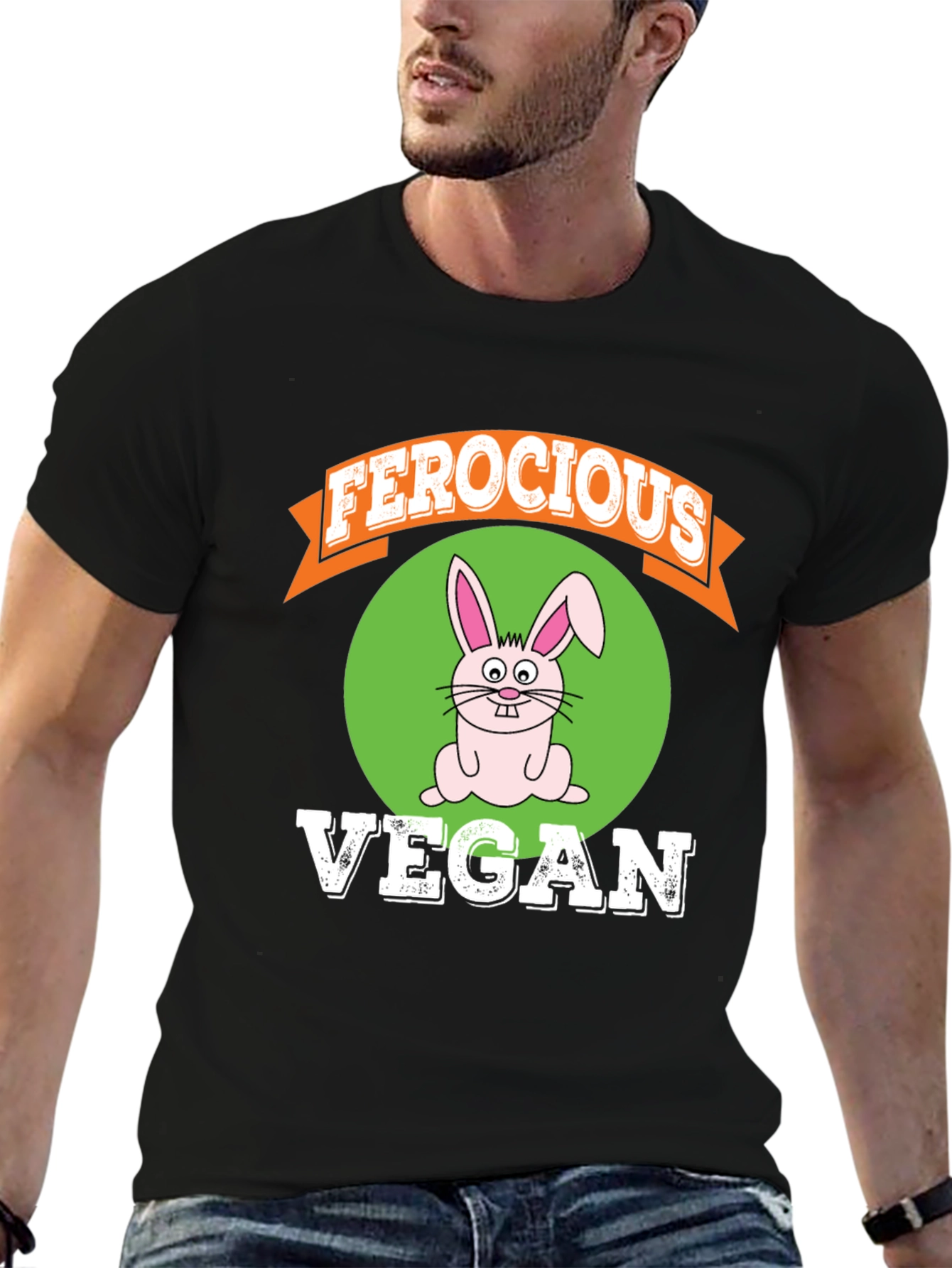 Ferocious Vegan Rabbit Graphic Tee