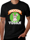 Ferocious Vegan Rabbit Graphic Tee
