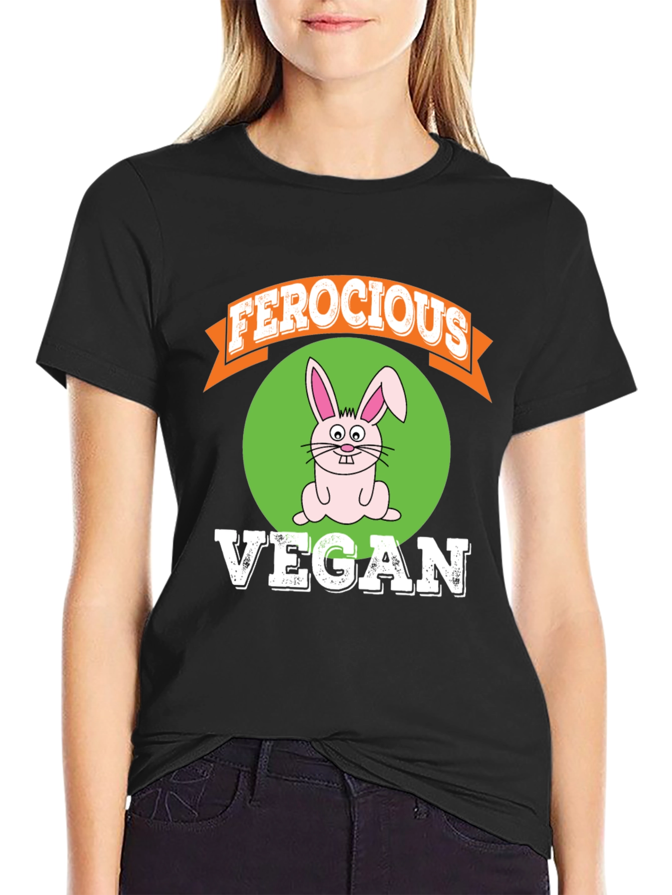 Ferocious Vegan Rabbit Graphic Tee