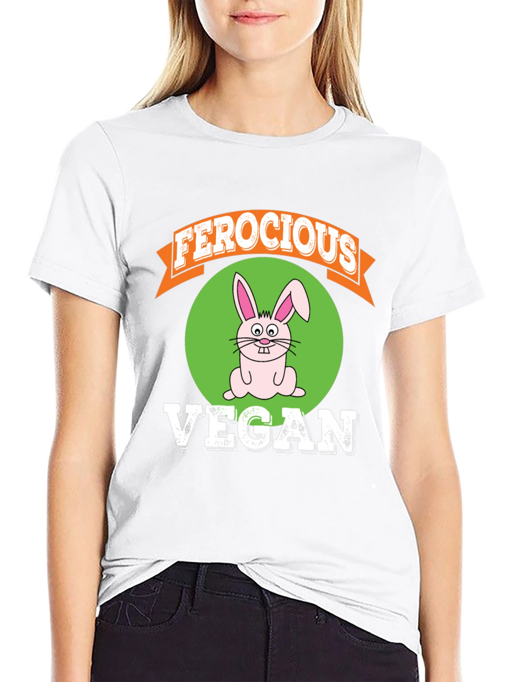 Ferocious Vegan Rabbit Graphic Tee