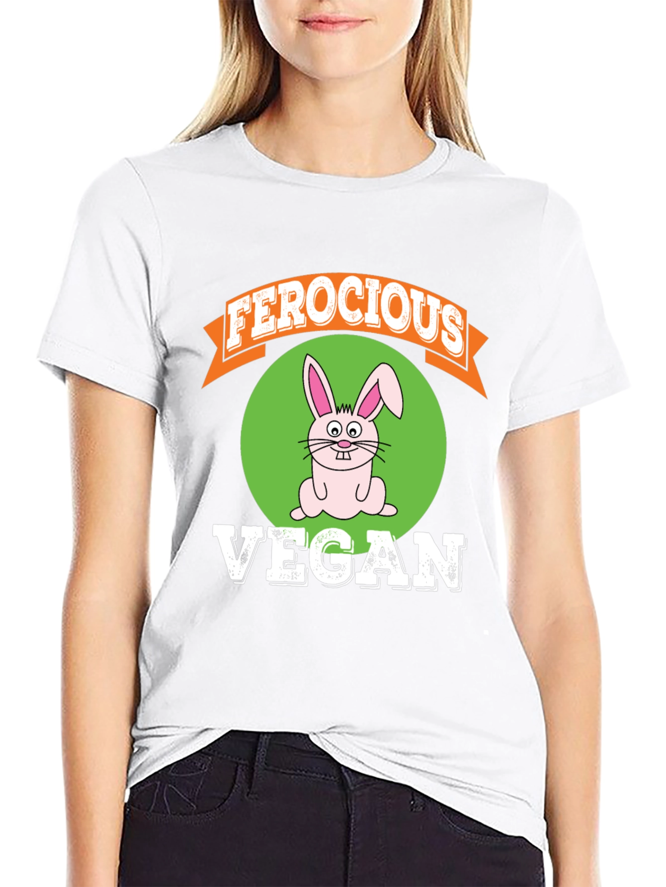 Ferocious Vegan Rabbit Graphic Tee