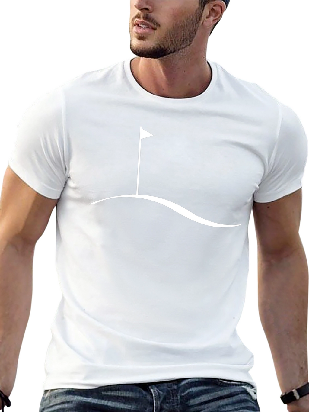Golf Flag T-Shirt - Minimalist Design