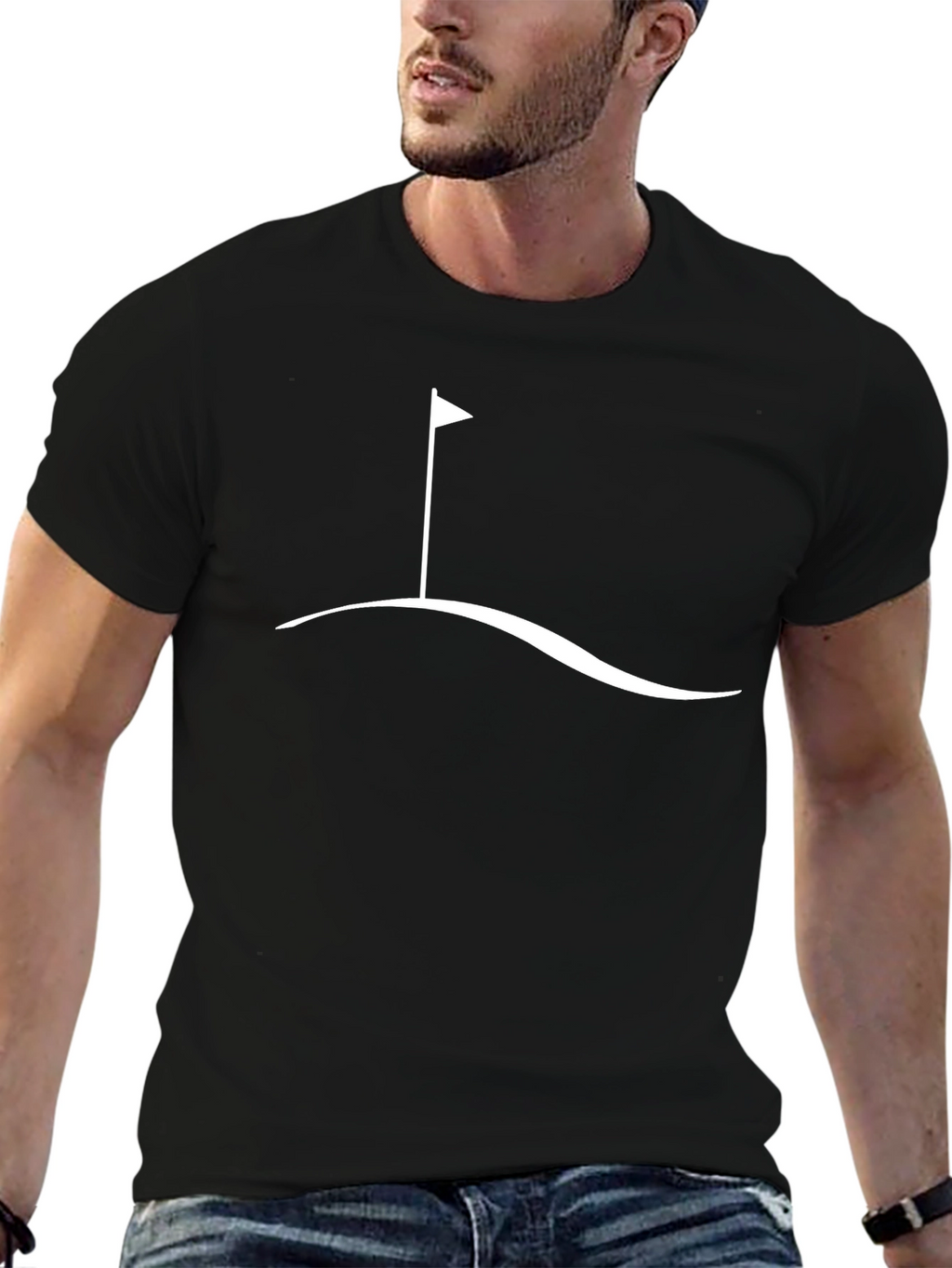 Golf Flag T-Shirt - Minimalist Design