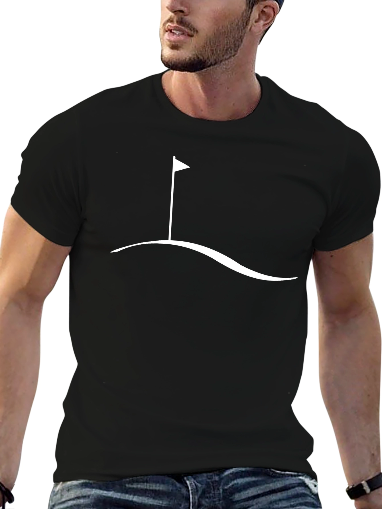 Golf Flag T-Shirt - Minimalist Design