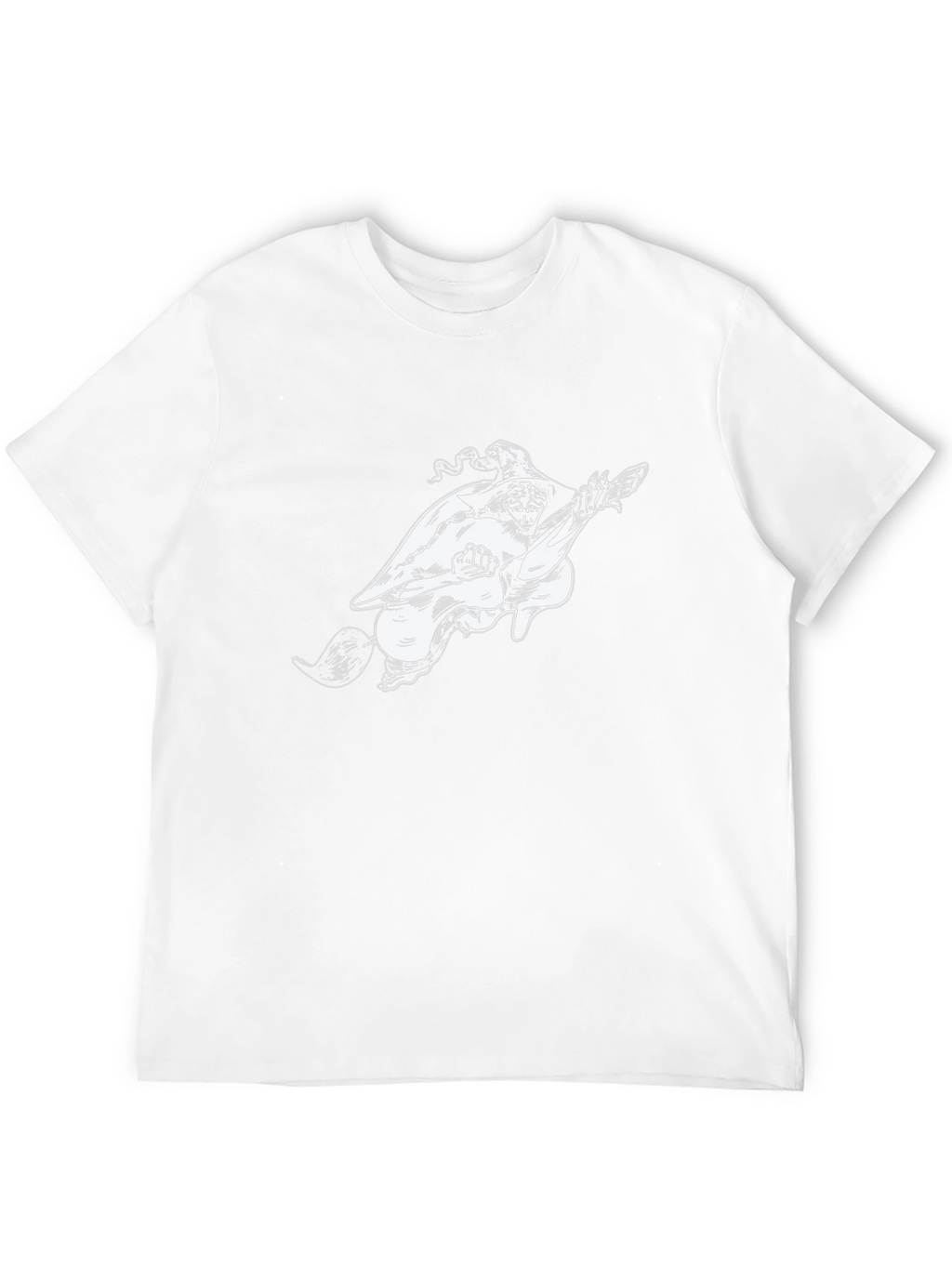 Witch on Broom Black T-Shirt