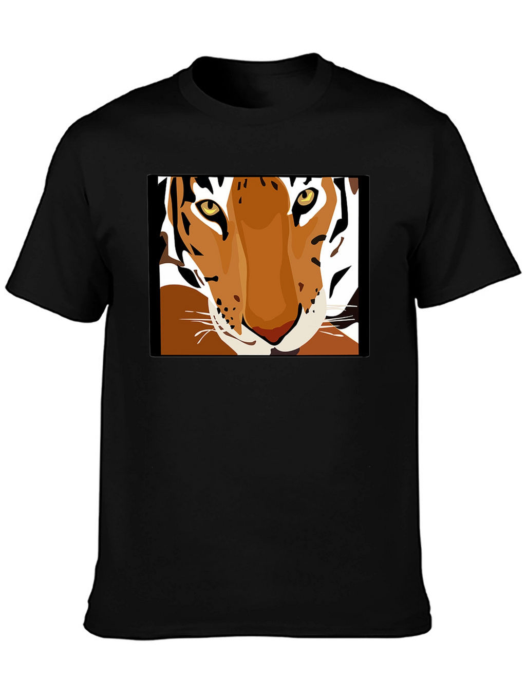 Tiger Face Graphic Tee - Unisex Black T-Shirt