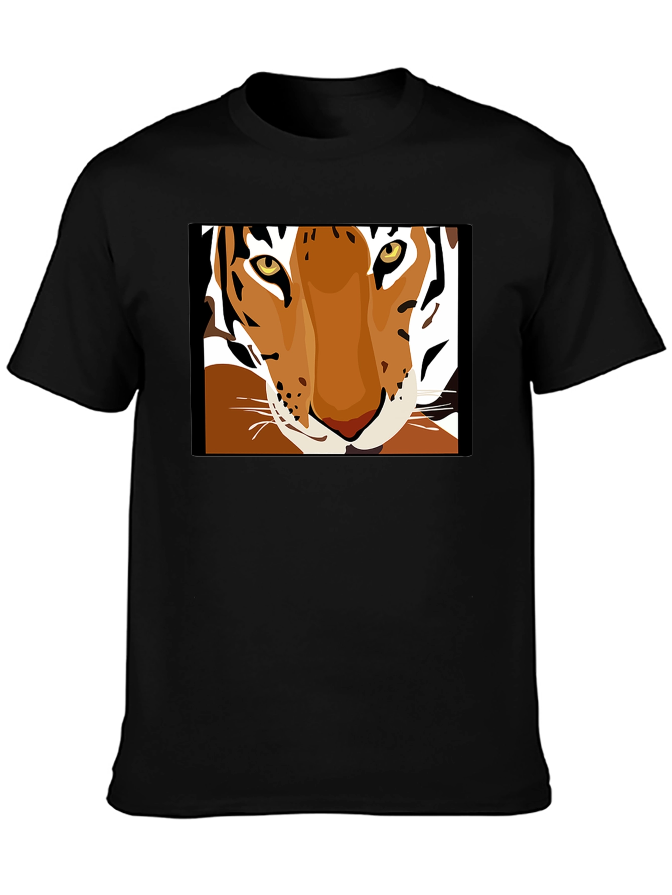 Tiger Face Graphic Tee - Unisex Black T-Shirt