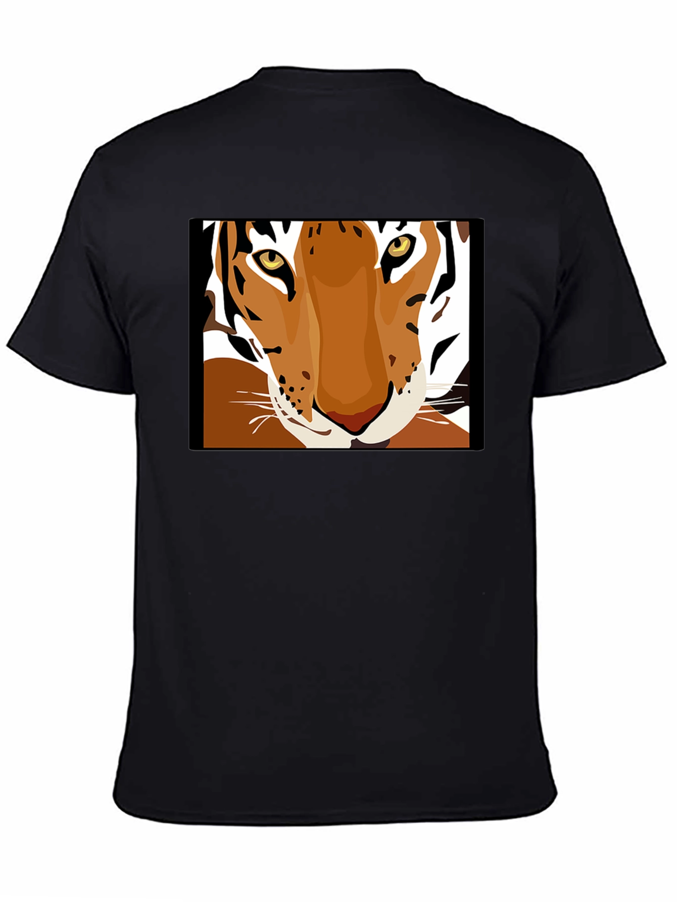Tiger Face Graphic Tee - Unisex Black T-Shirt