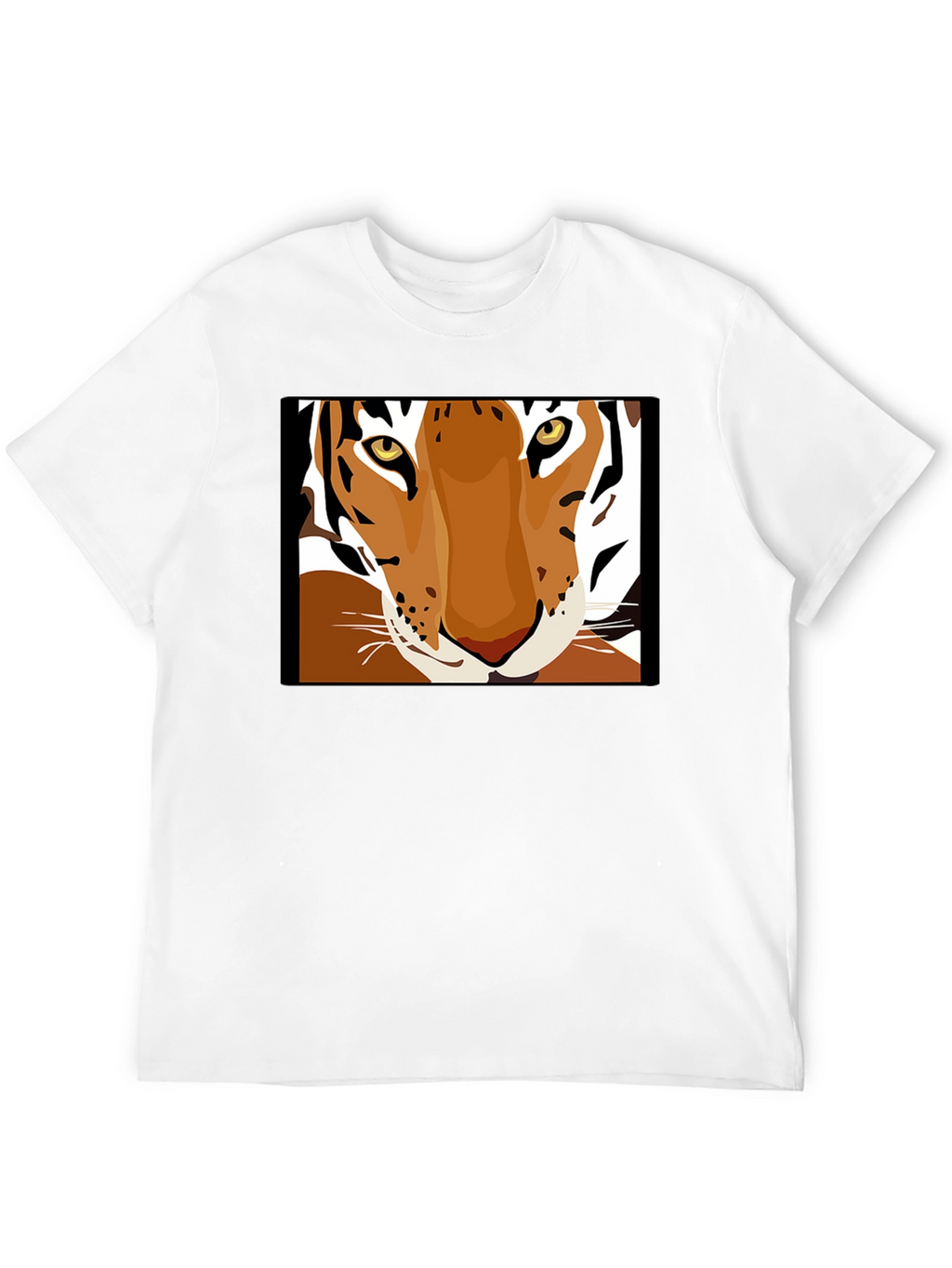 Tiger Face Graphic Tee - Unisex Black T-Shirt