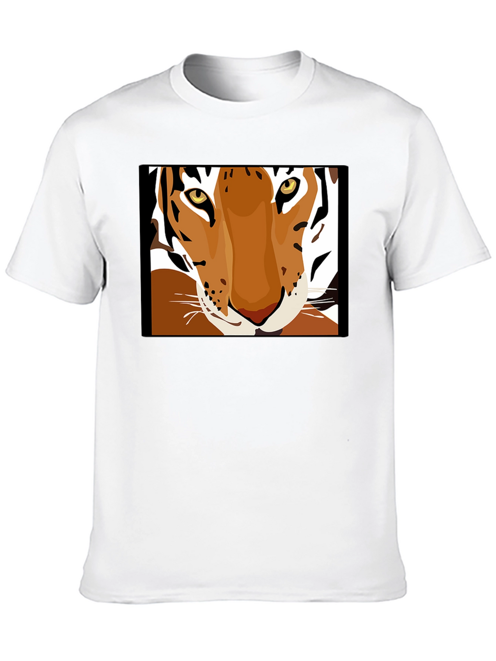 Tiger Face Graphic Tee - Unisex Black T-Shirt