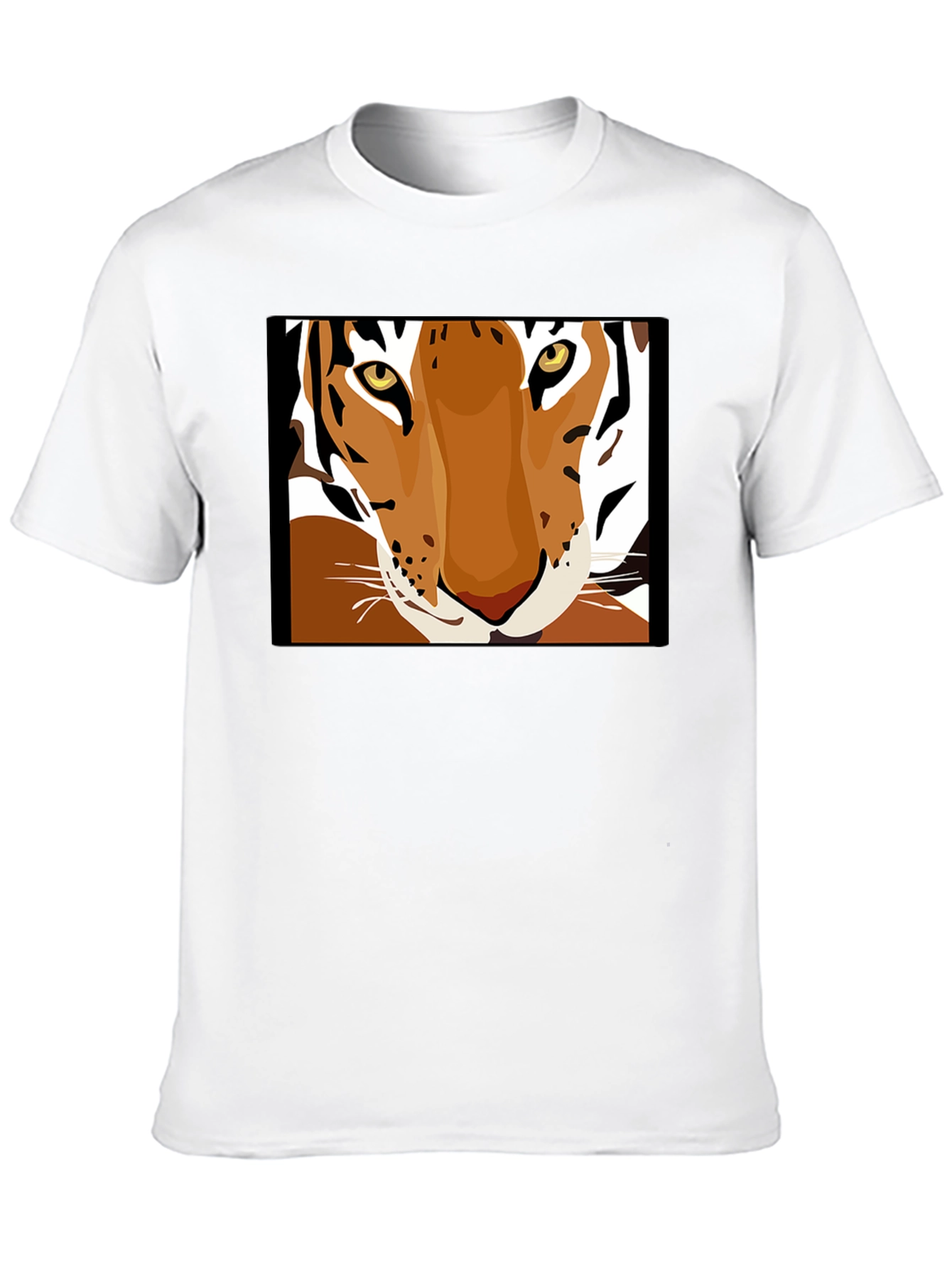 Tiger Face Graphic Tee - Unisex Black T-Shirt
