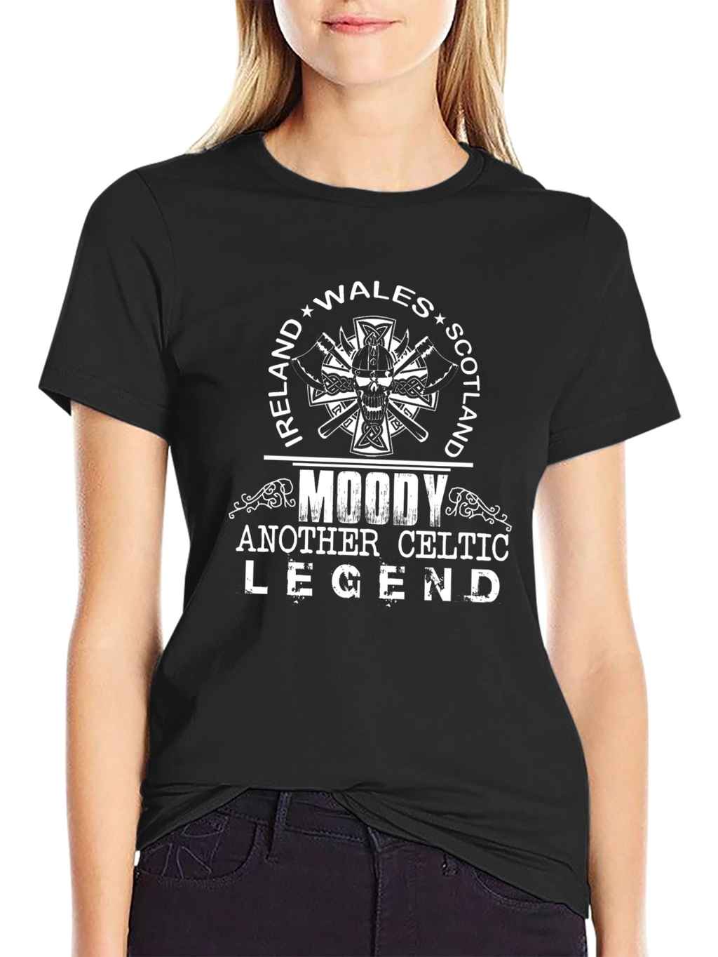 Moody Celtic Legend Ireland Wales Scotland T-Shirt