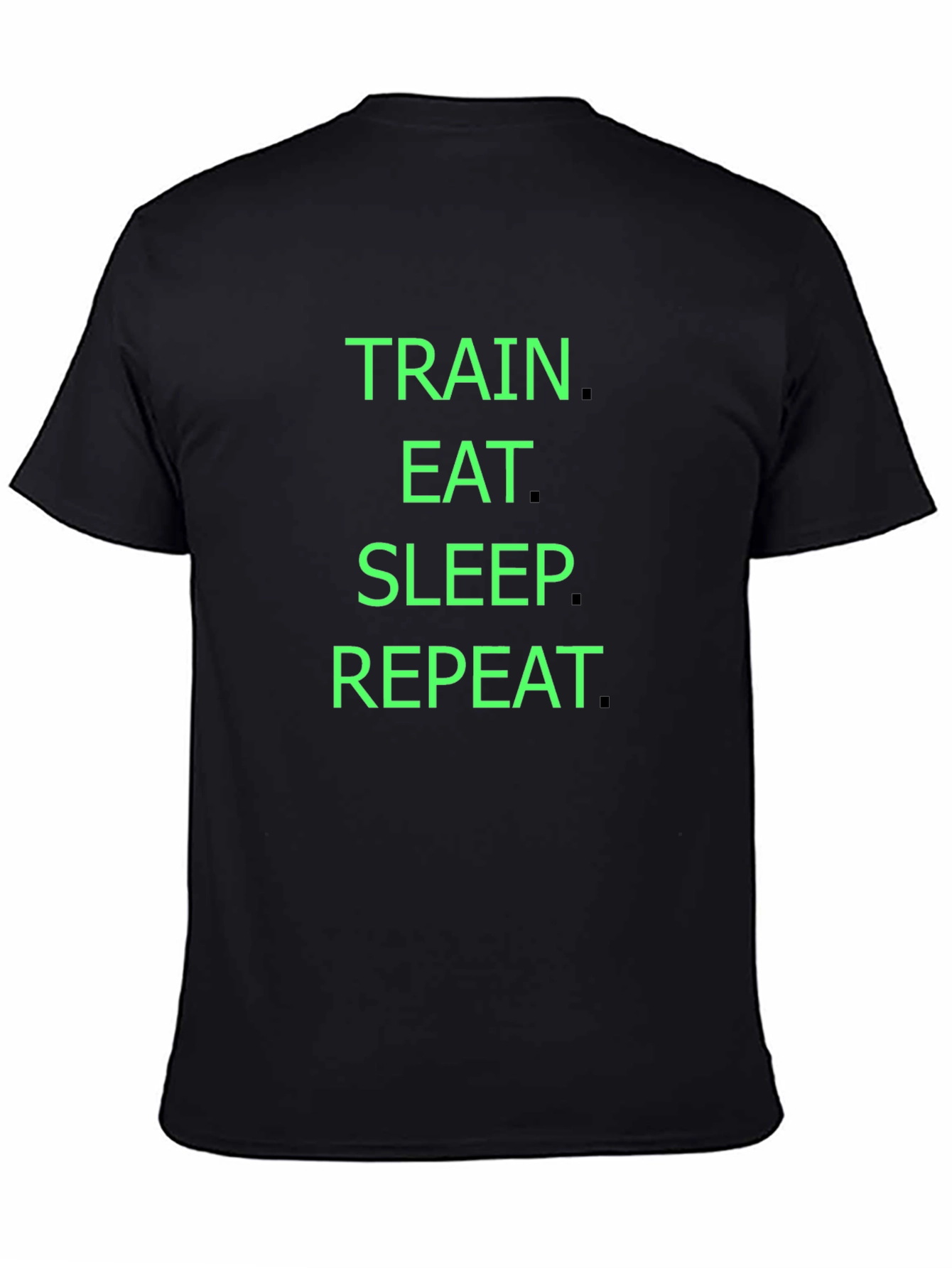 Train Eat Sleep Repeat Black T-Shirt