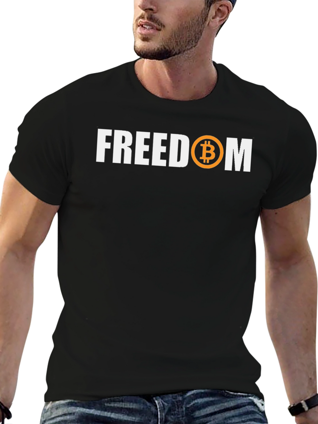 Bitcoin Freedom Black T-Shirt - Crypto Currency Tee