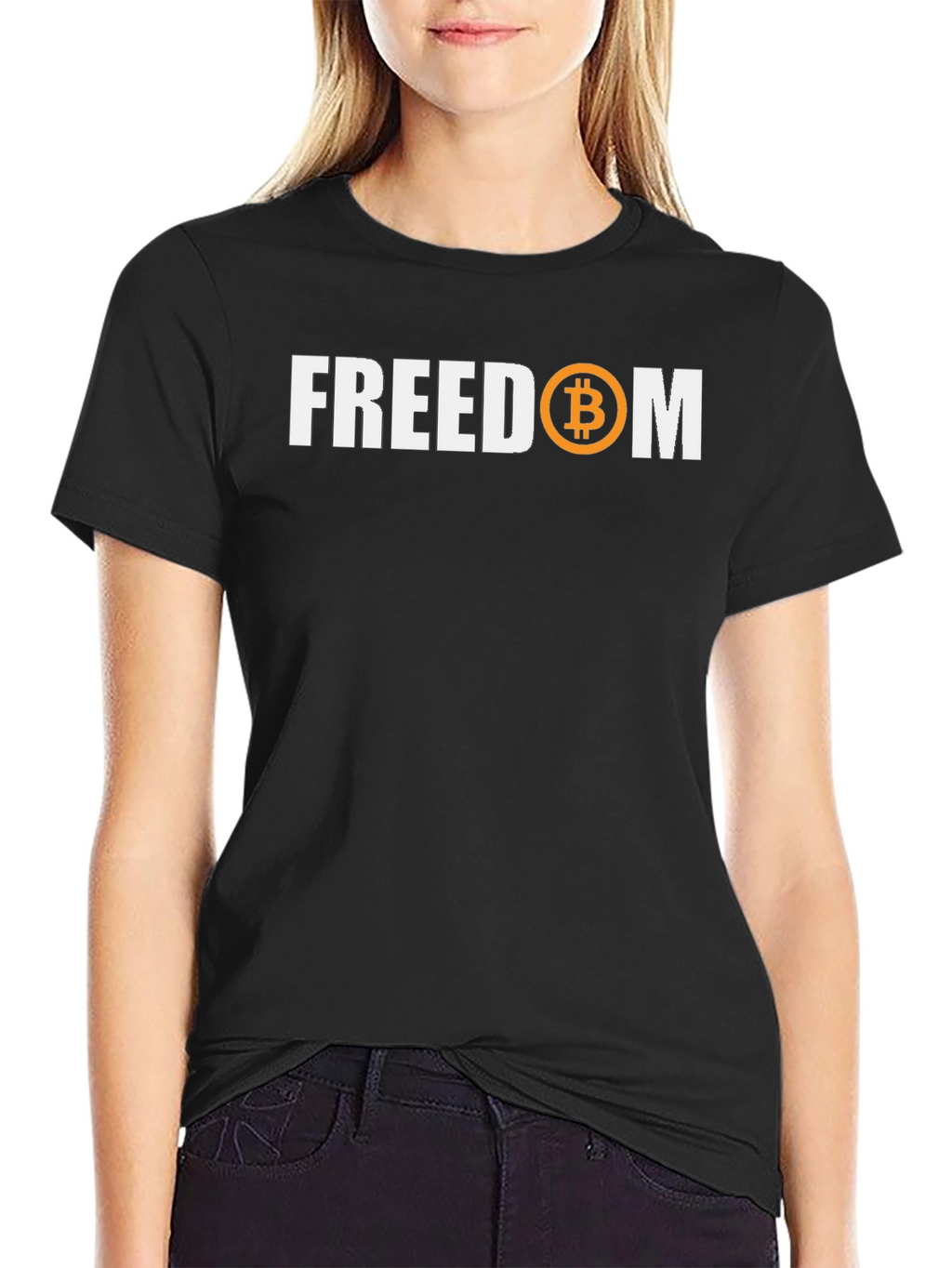 Bitcoin Freedom Black T-Shirt - Crypto Currency Tee