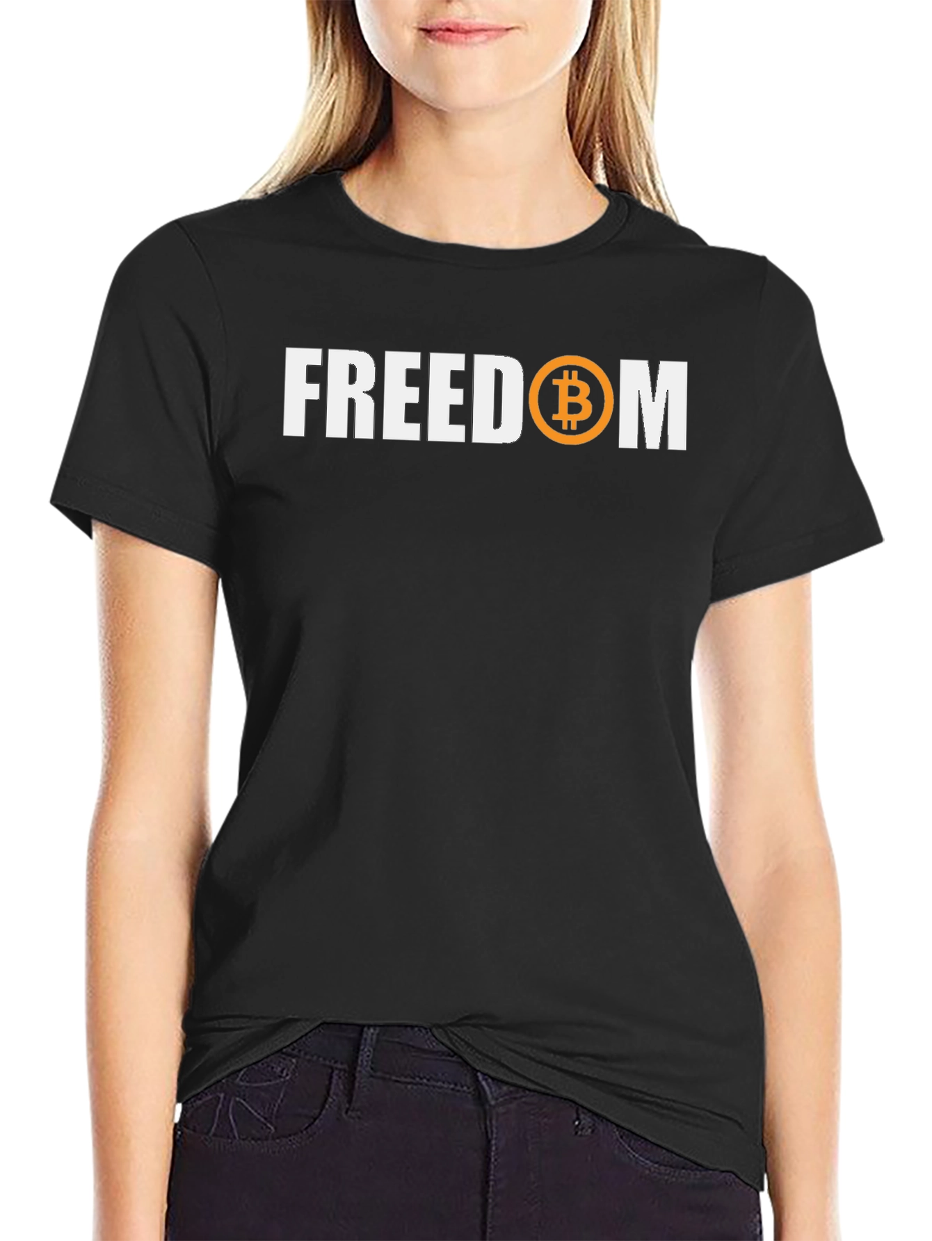 Bitcoin Freedom Black T-Shirt - Crypto Currency Tee