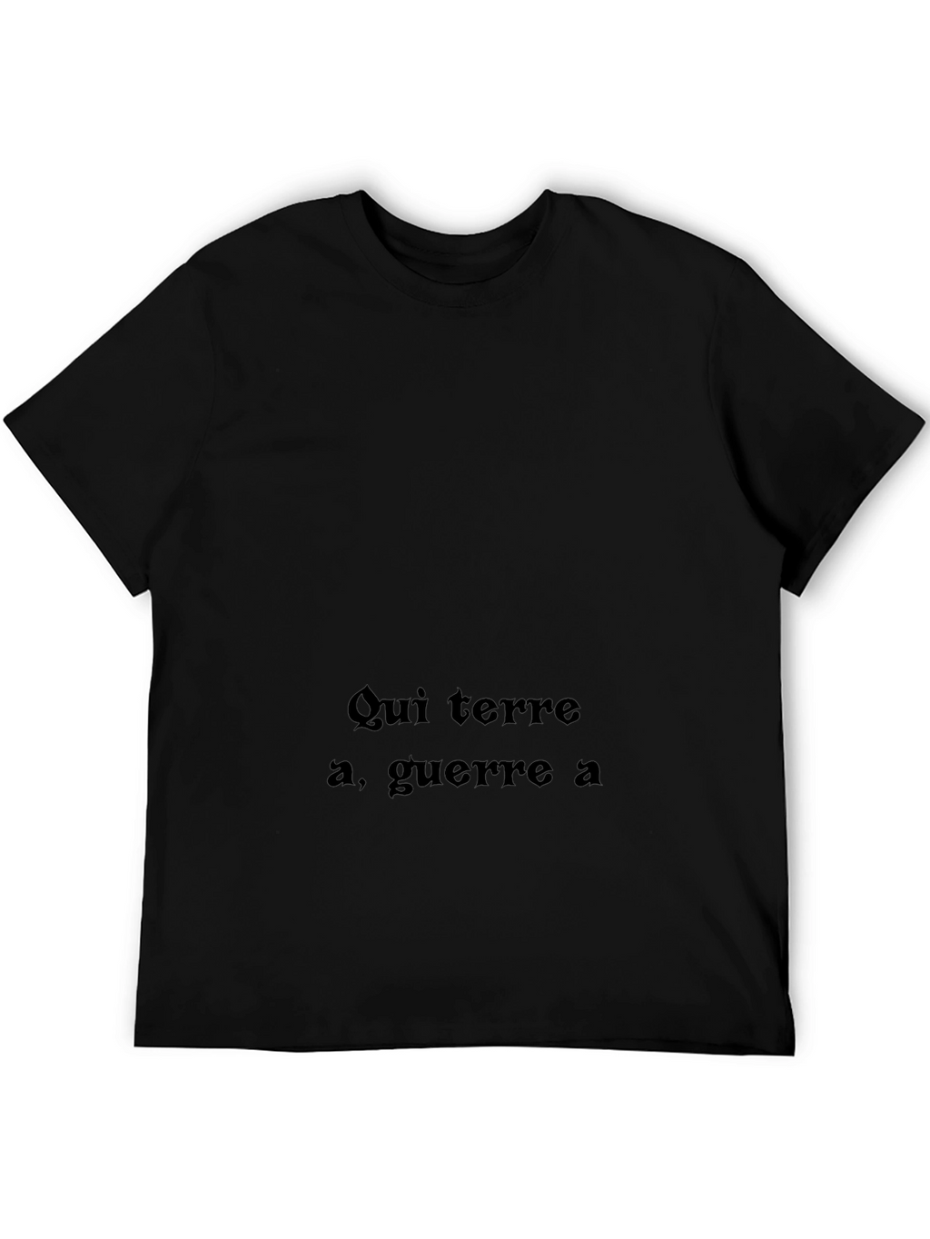 Qui Terre A Guerre A Black T-Shirt