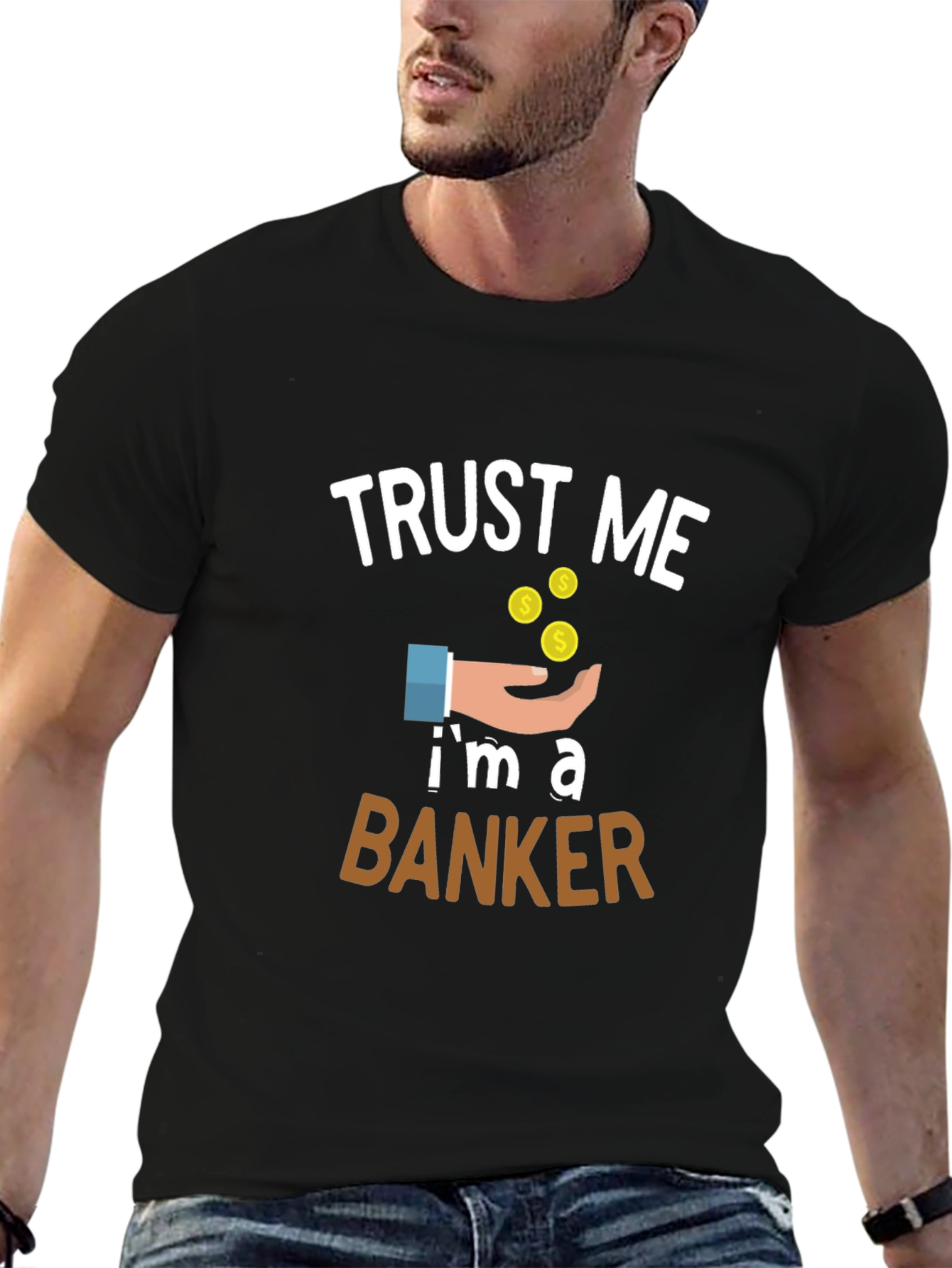Trust Me Im a Banker Graphic Tee - Black