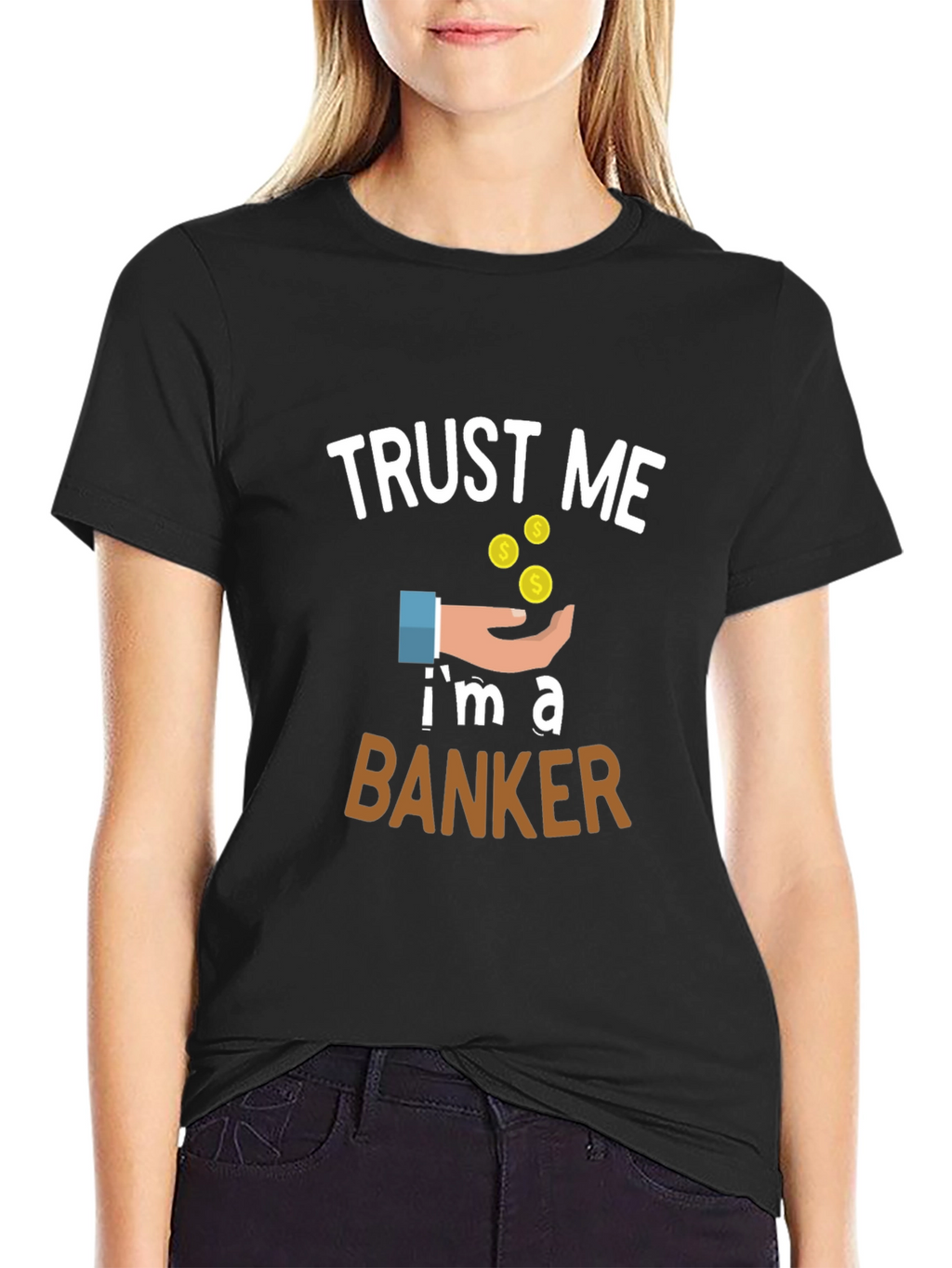 Trust Me Im a Banker Graphic Tee - Black