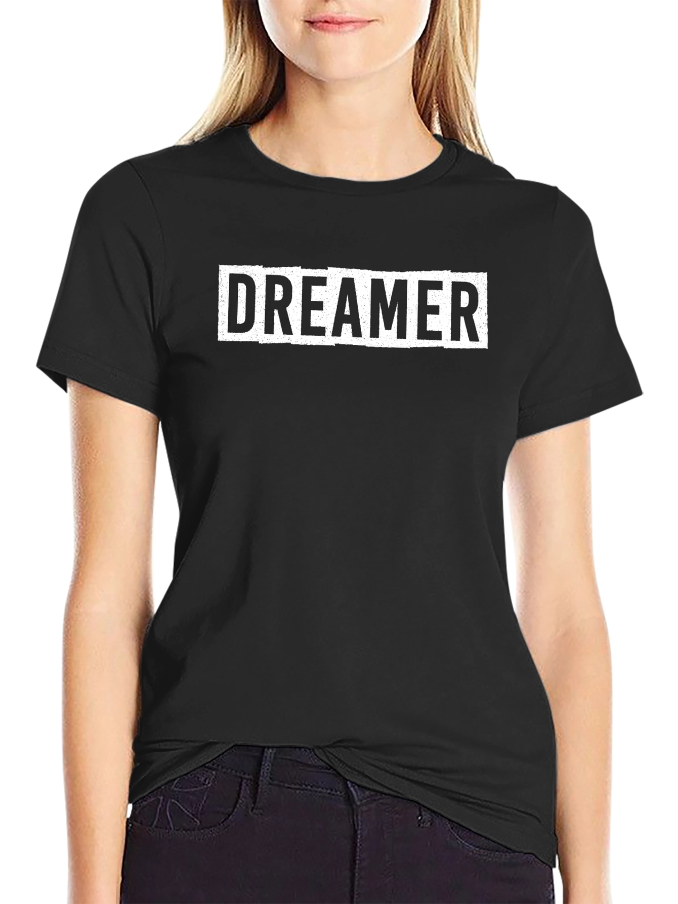 Dreamer Graphic Black Crewneck T-Shirt