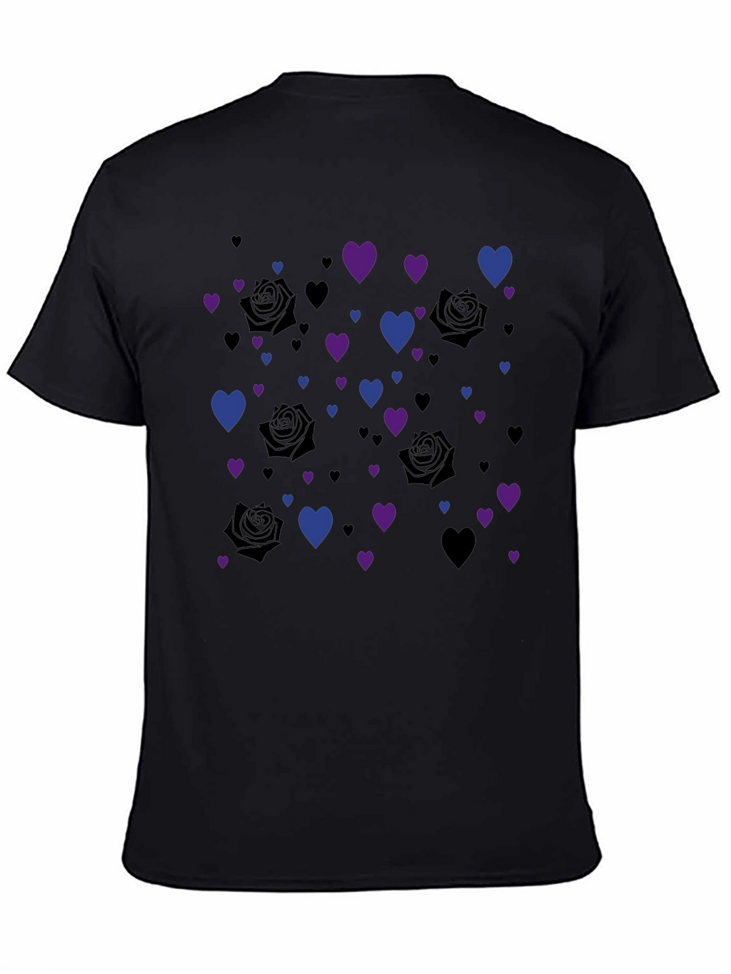 Heart & Rose Patterned T-Shirt