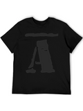 Mens Black T-Shirt with Abstract A Print