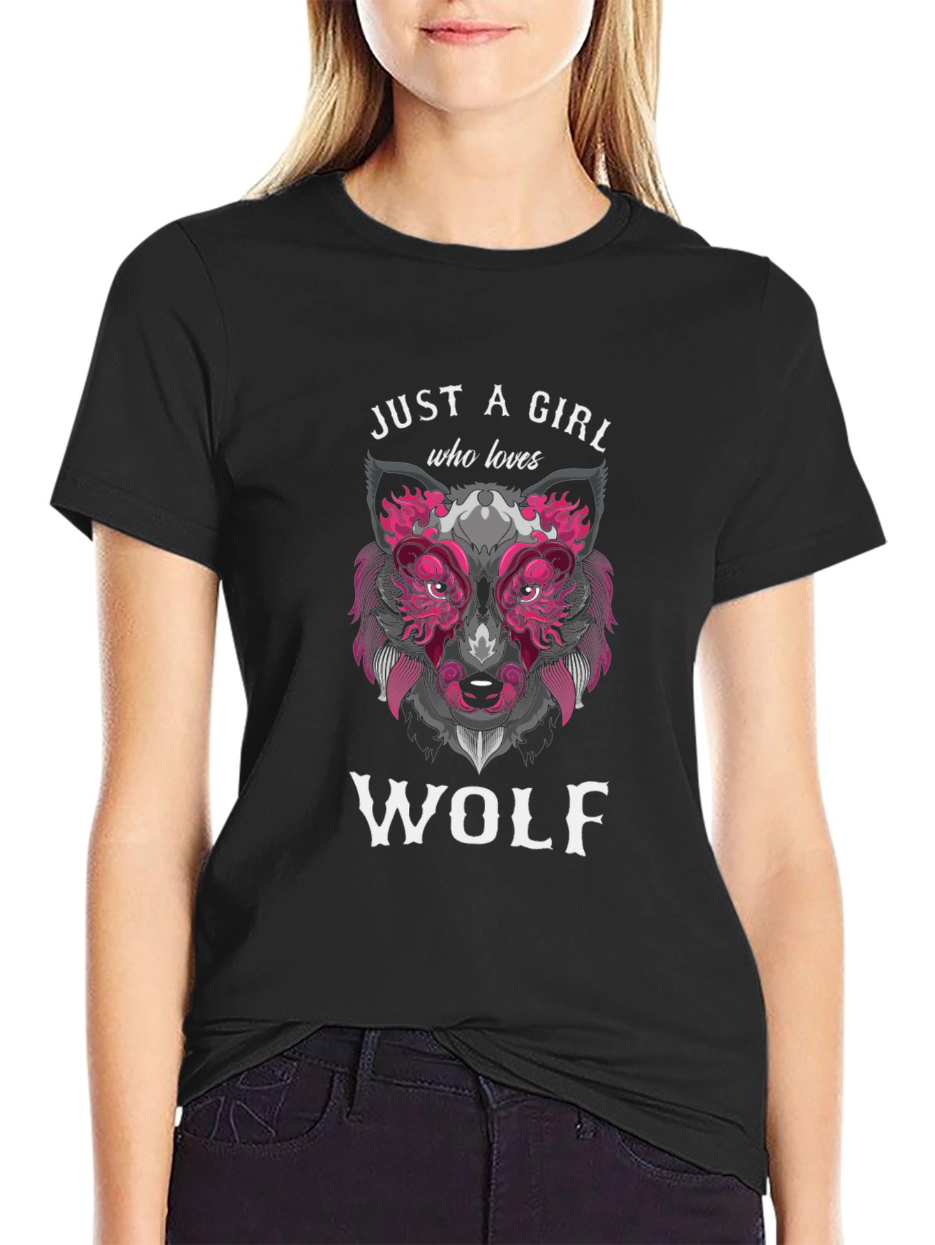Just a Girl Who Loves Wolf T-Shirt