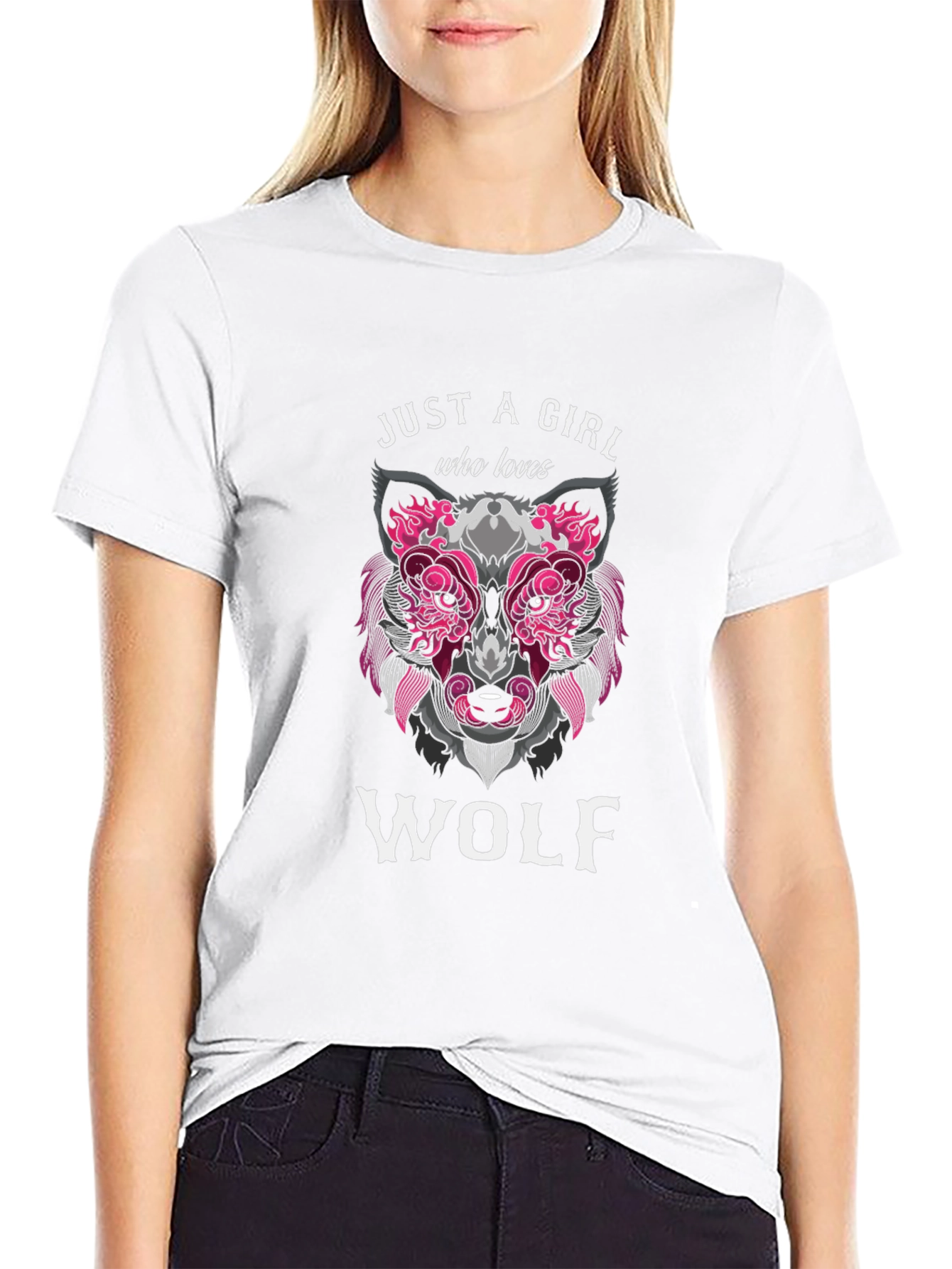 Just a Girl Who Loves Wolf T-Shirt