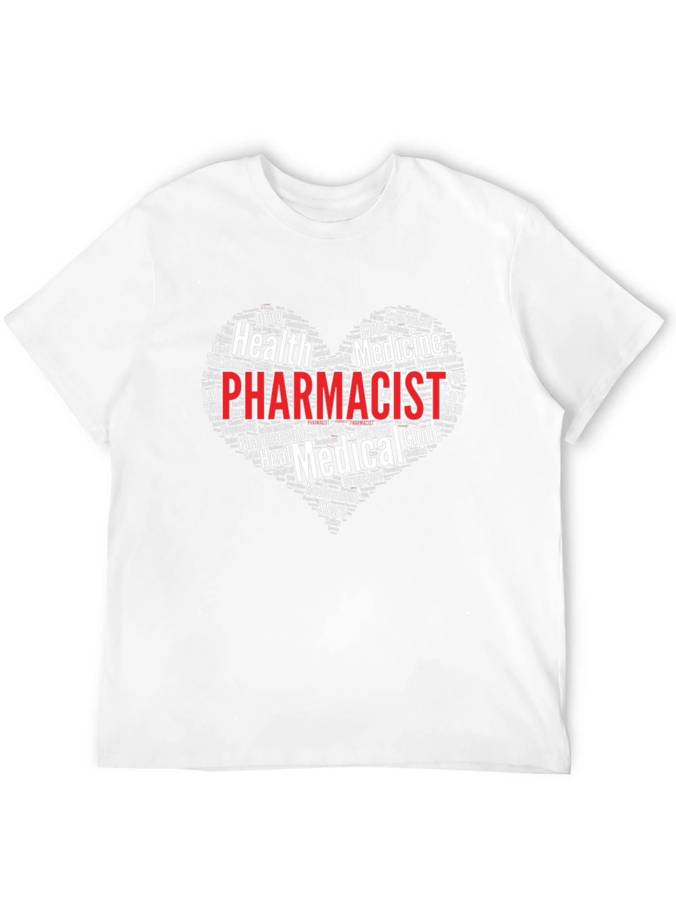 Pharmacist Heart Word Cloud T-Shirt