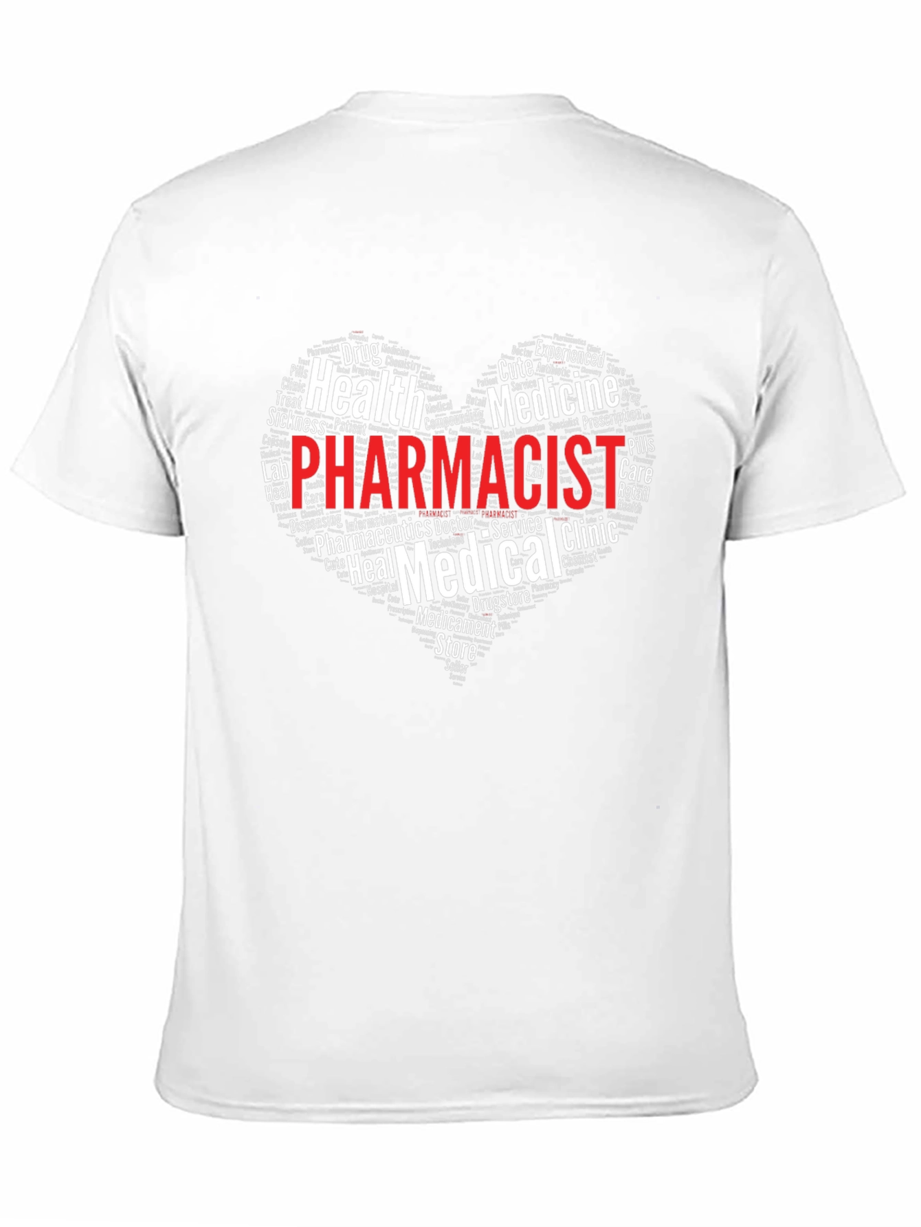 Pharmacist Heart Word Cloud T-Shirt
