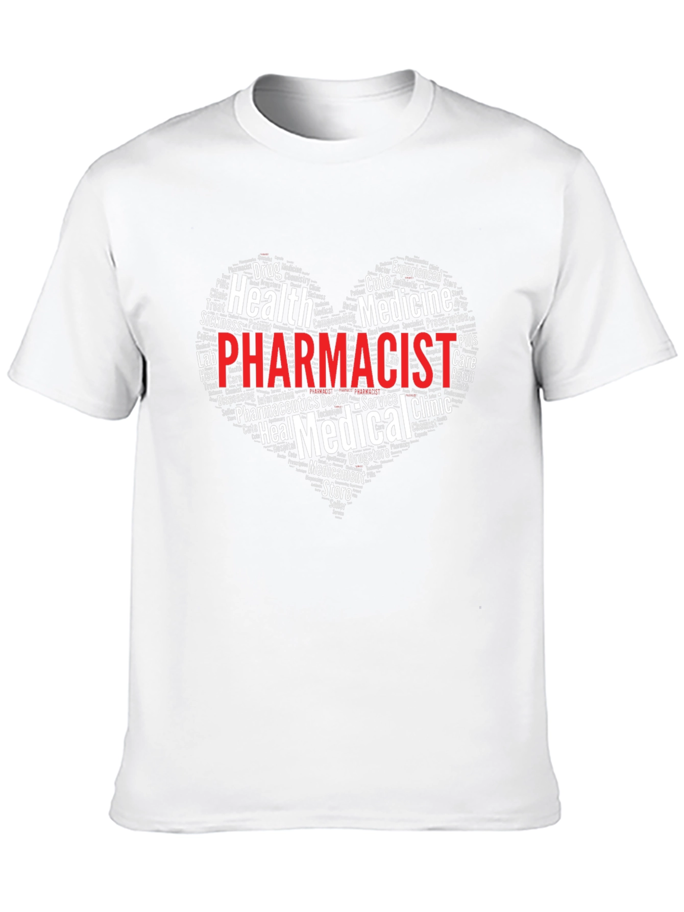 Pharmacist Heart Word Cloud T-Shirt