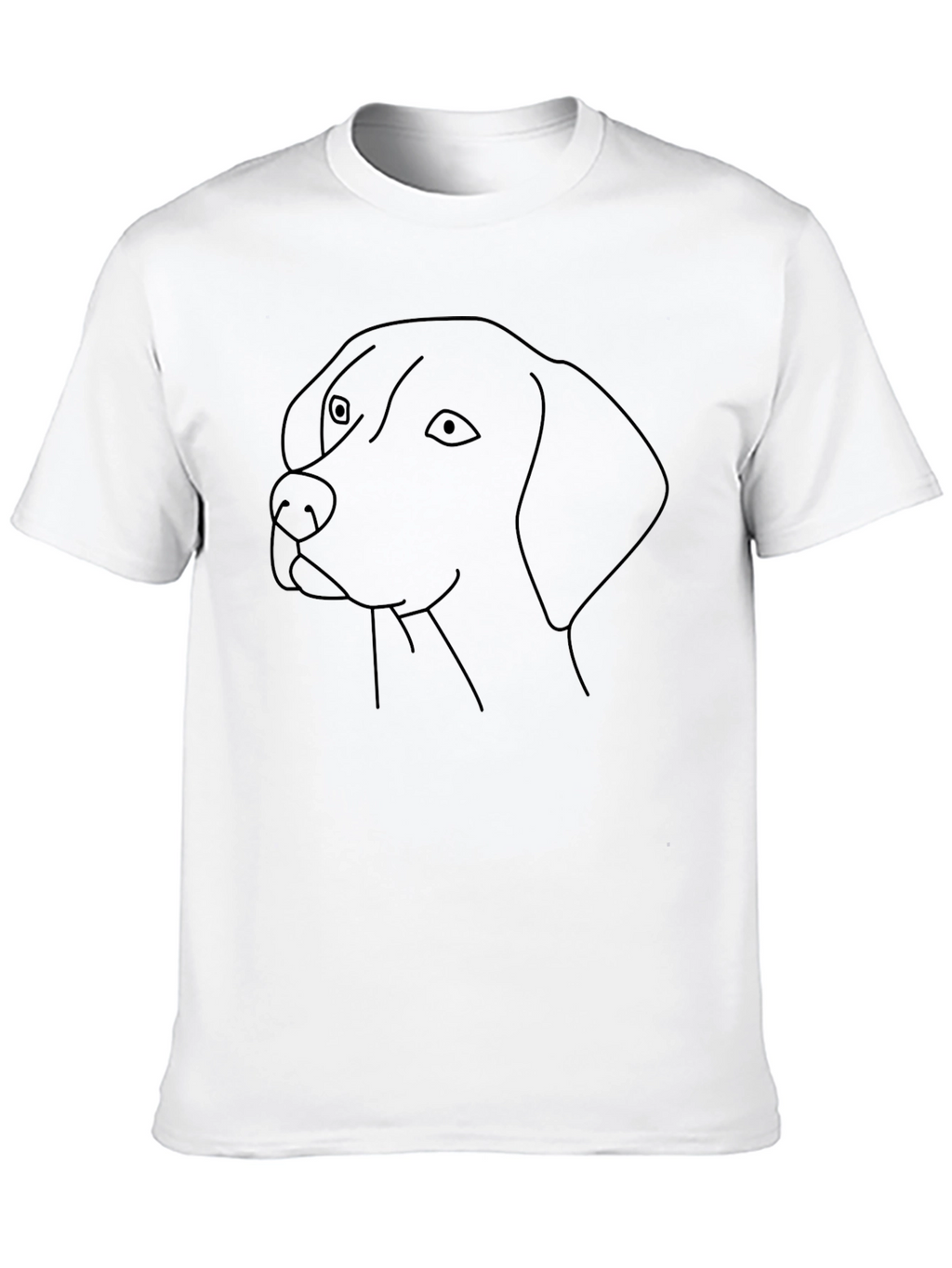 Dog Outline Graphic Tee - Unisex Black T-Shirt