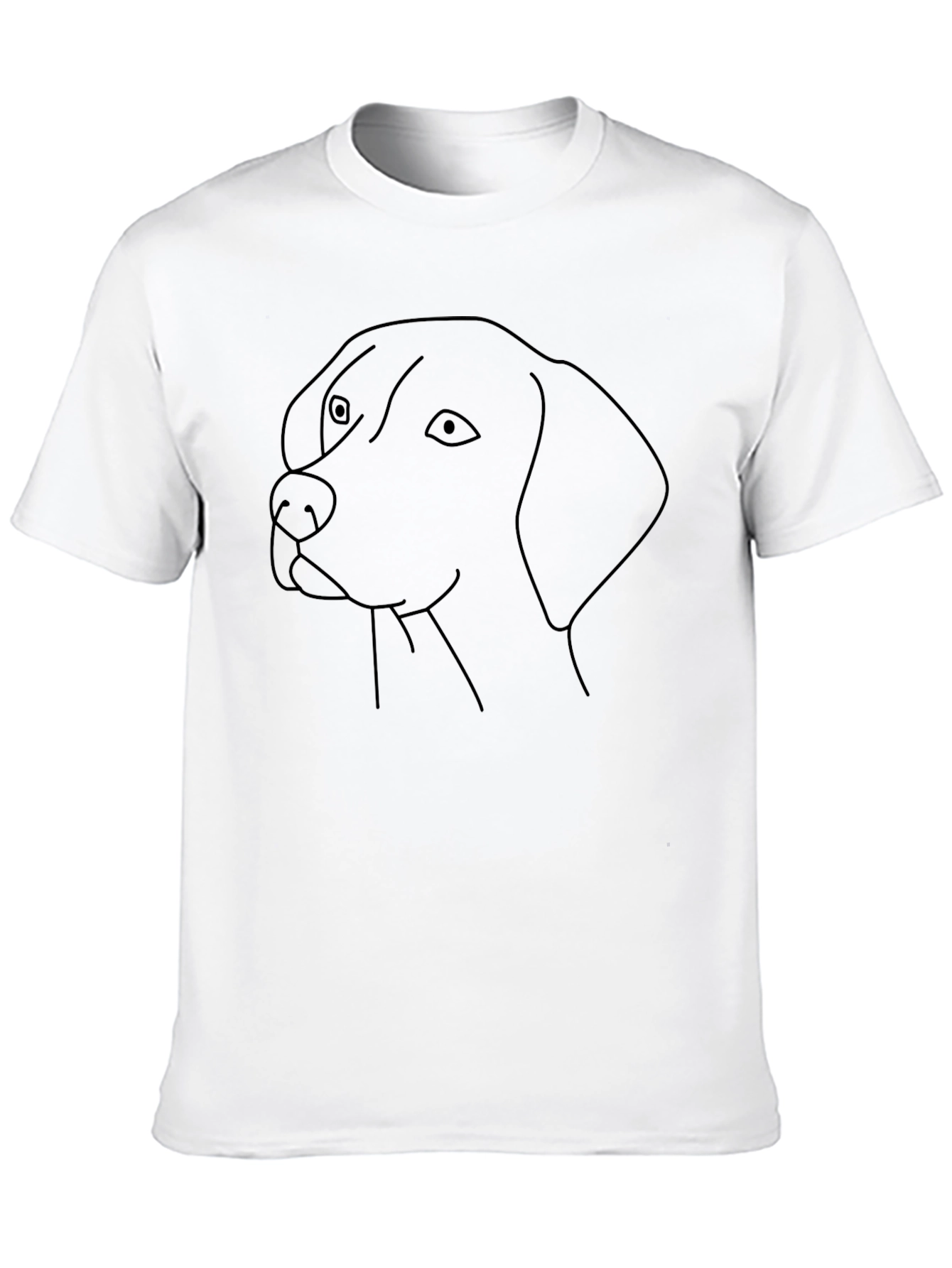 Dog Outline Graphic Tee - Unisex Black T-Shirt