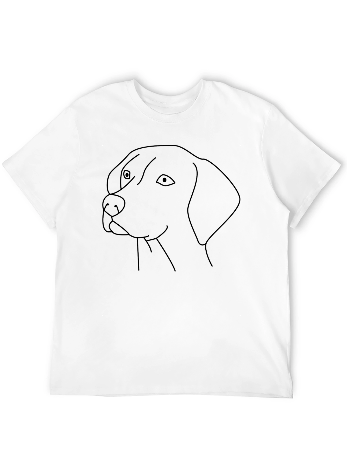 Dog Outline Graphic Tee - Unisex Black T-Shirt