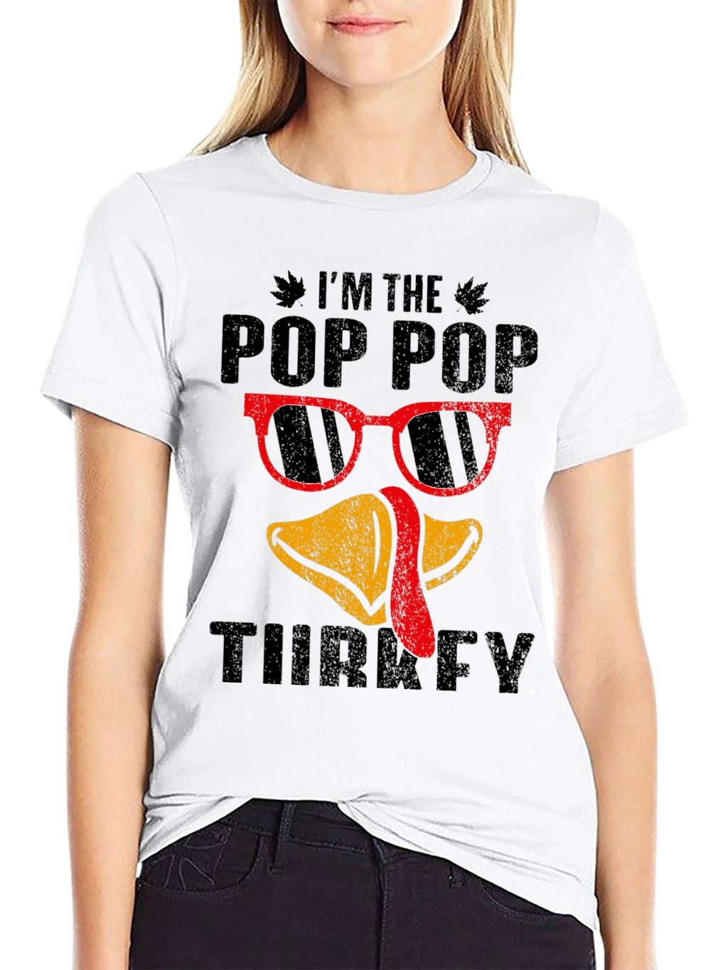 Im The Pop Pop Turkey Mens Black T-Shirt