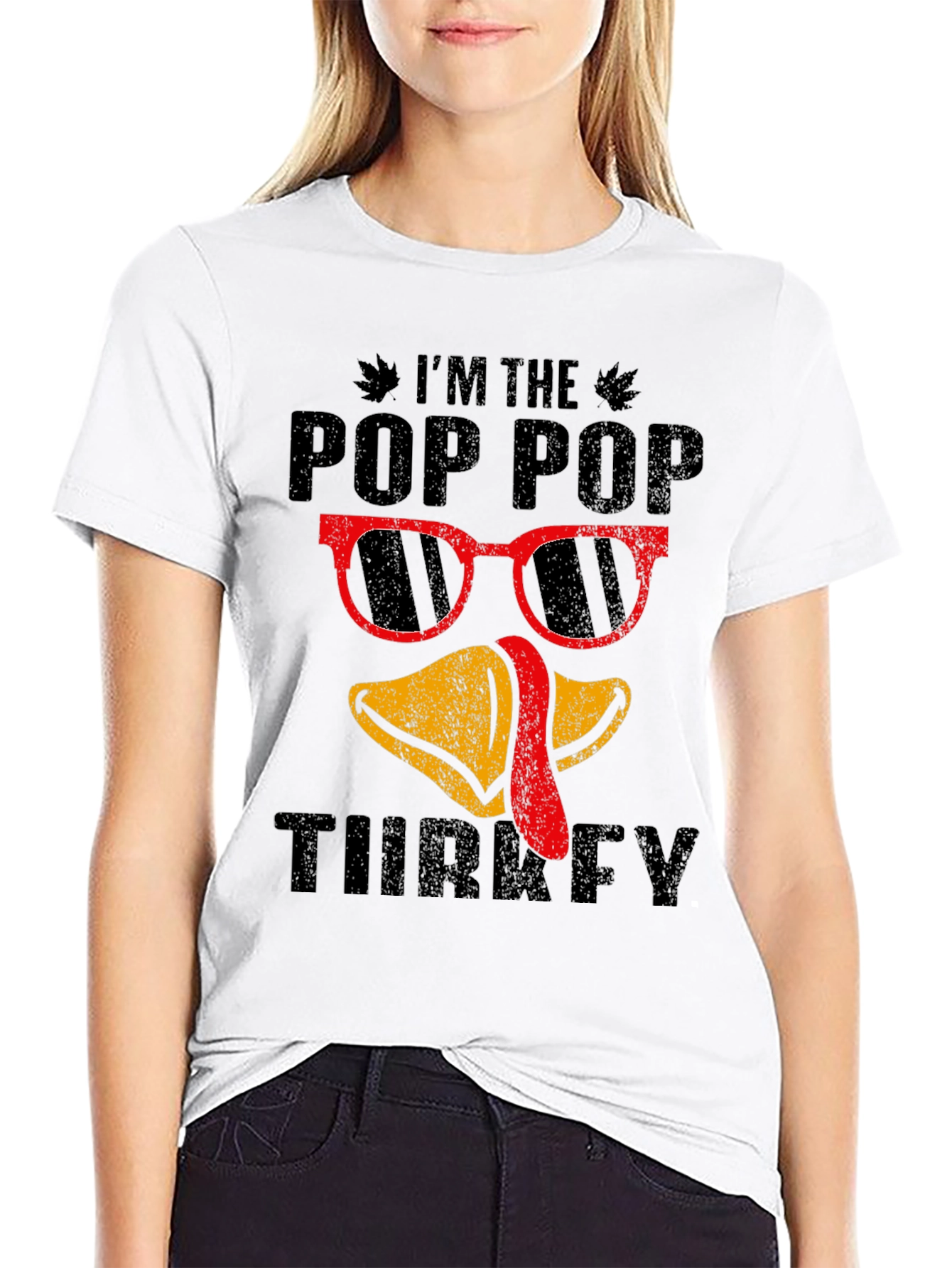 Im The Pop Pop Turkey Mens Black T-Shirt