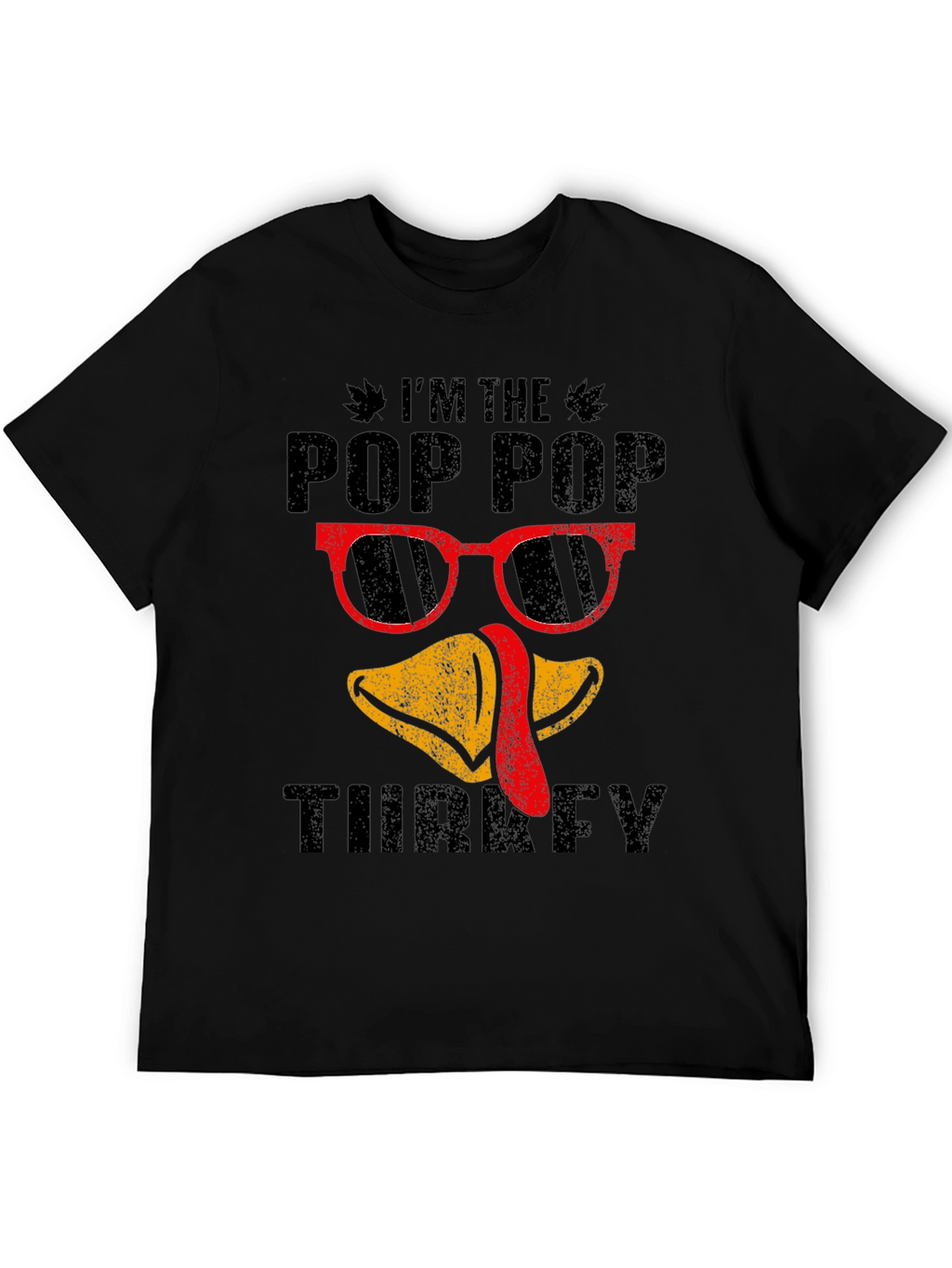 Im The Pop Pop Turkey Mens Black T-Shirt