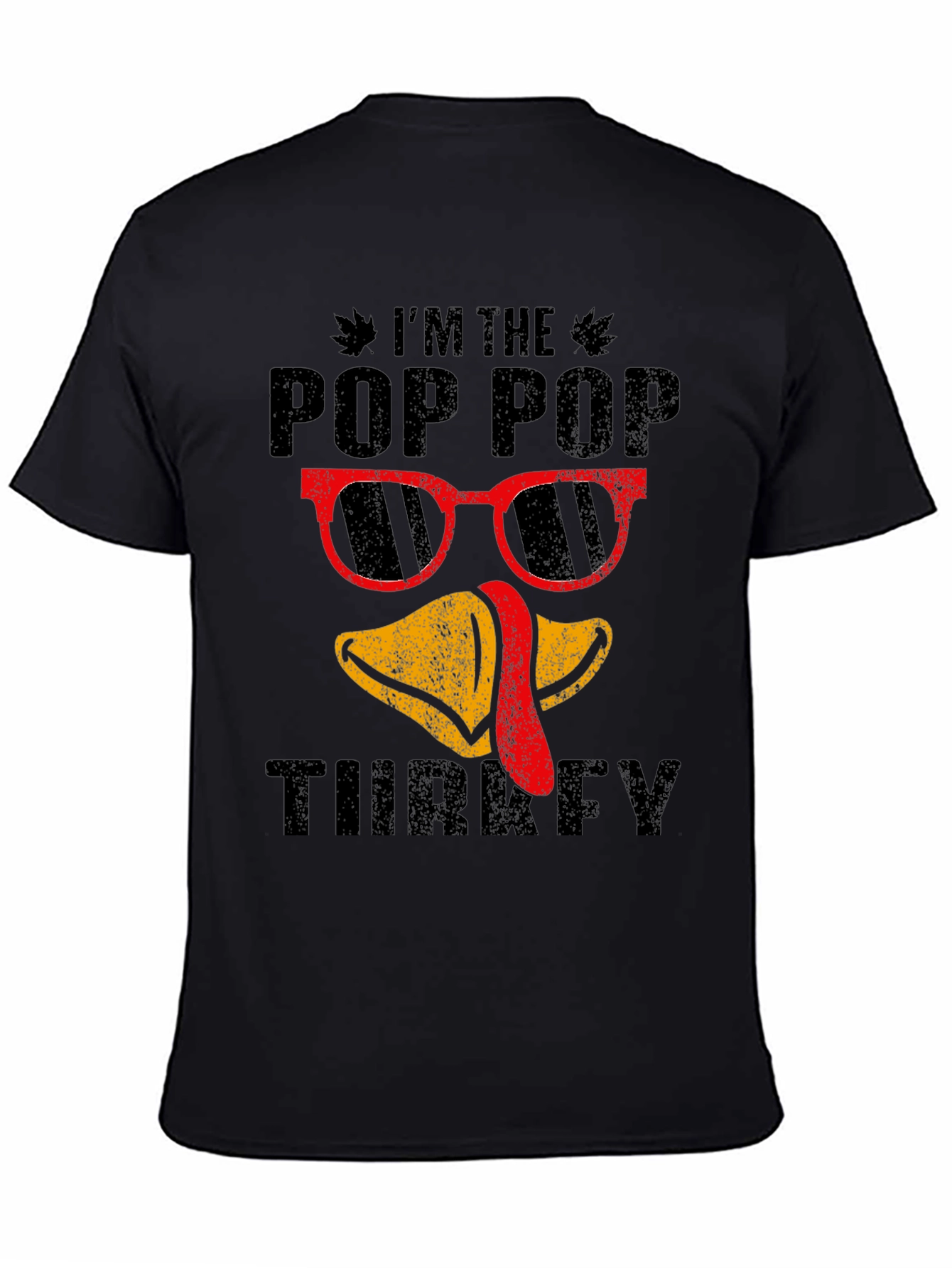 Im The Pop Pop Turkey Mens Black T-Shirt