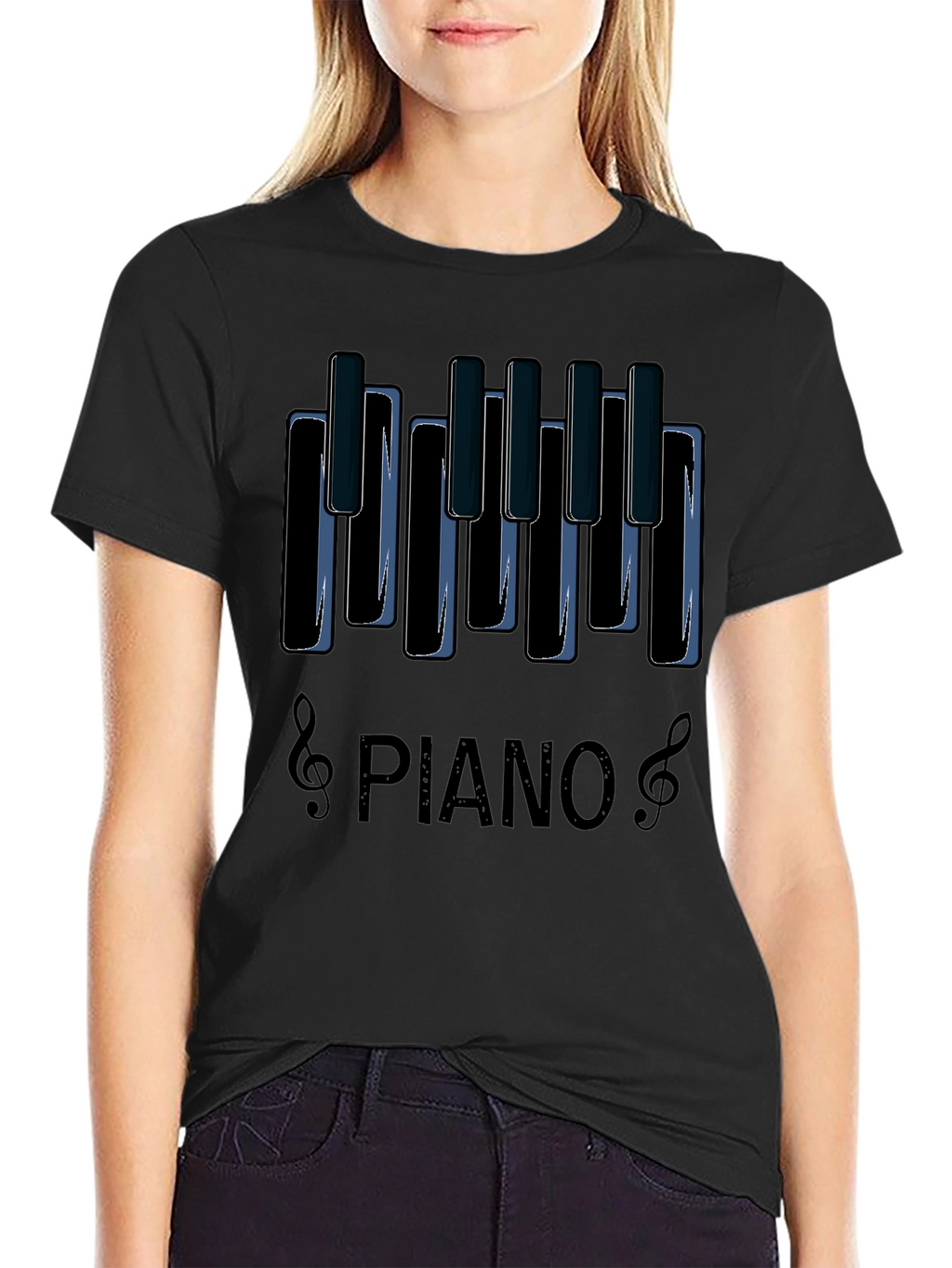Piano Keys Graphic Tee - Music Lovers T-Shirt