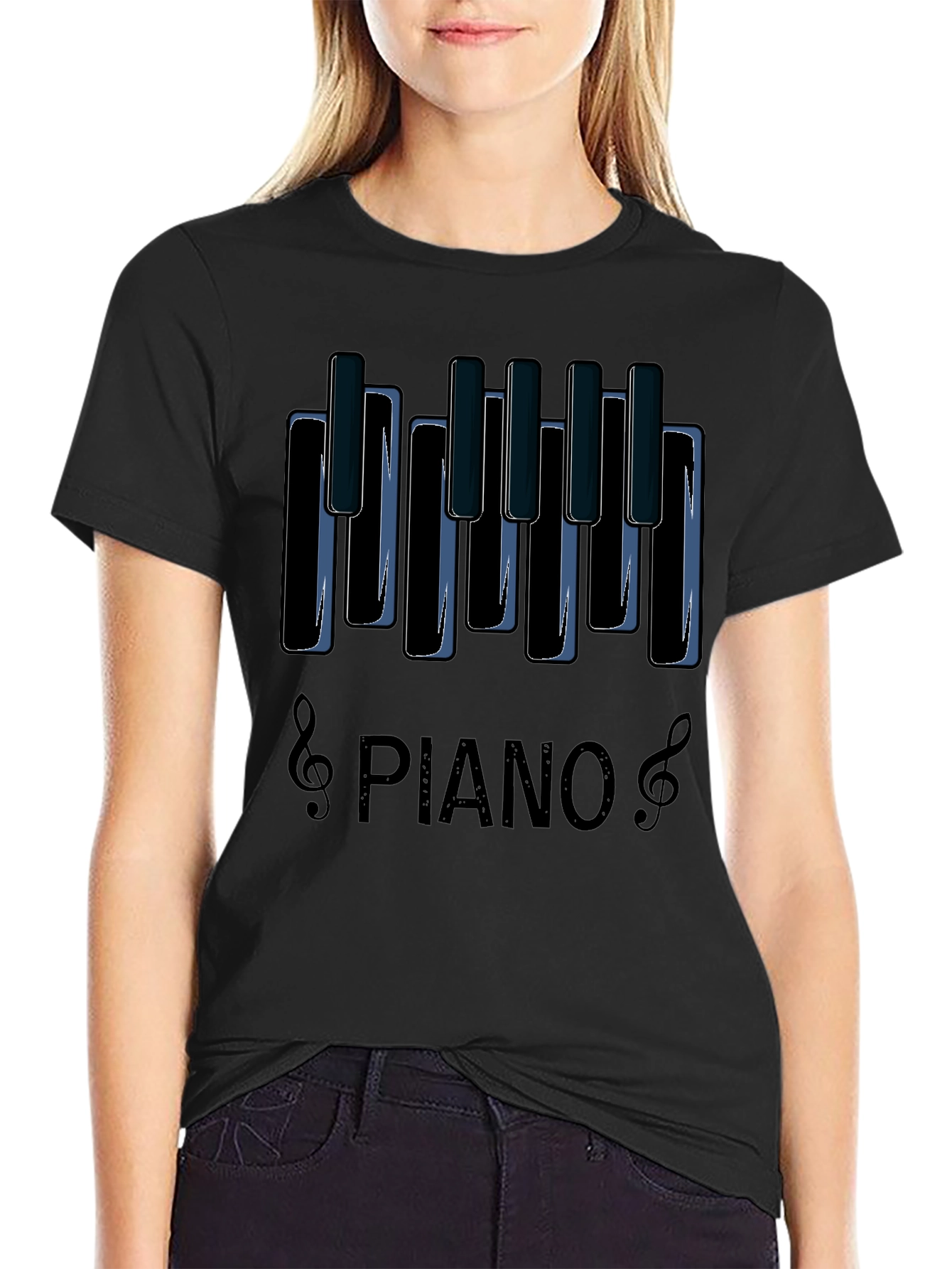 Piano Keys Graphic Tee - Music Lovers T-Shirt
