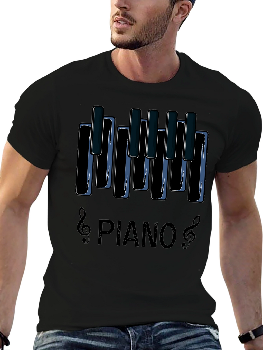Piano Keys Graphic Tee - Music Lovers T-Shirt