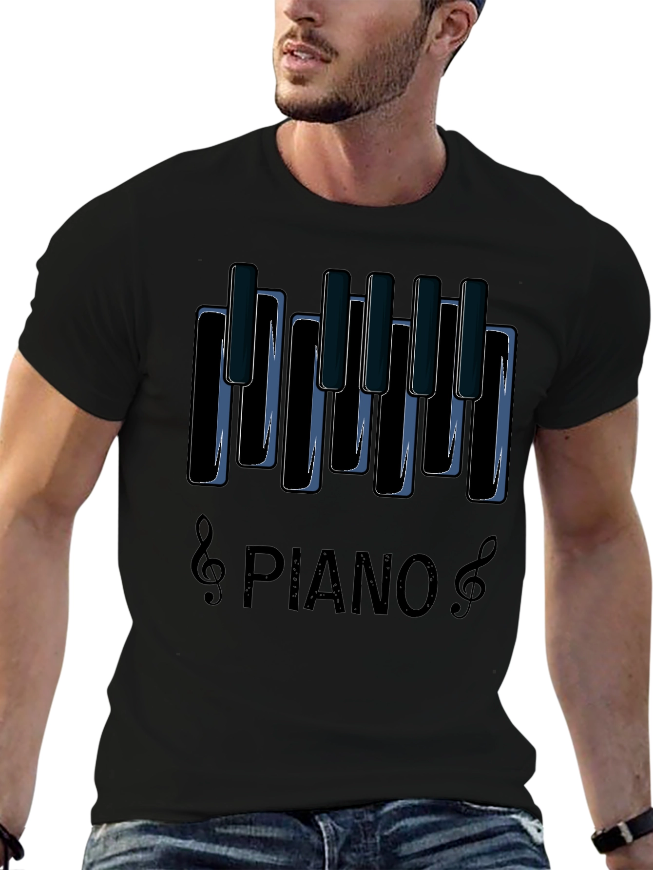 Piano Keys Graphic Tee - Music Lovers T-Shirt